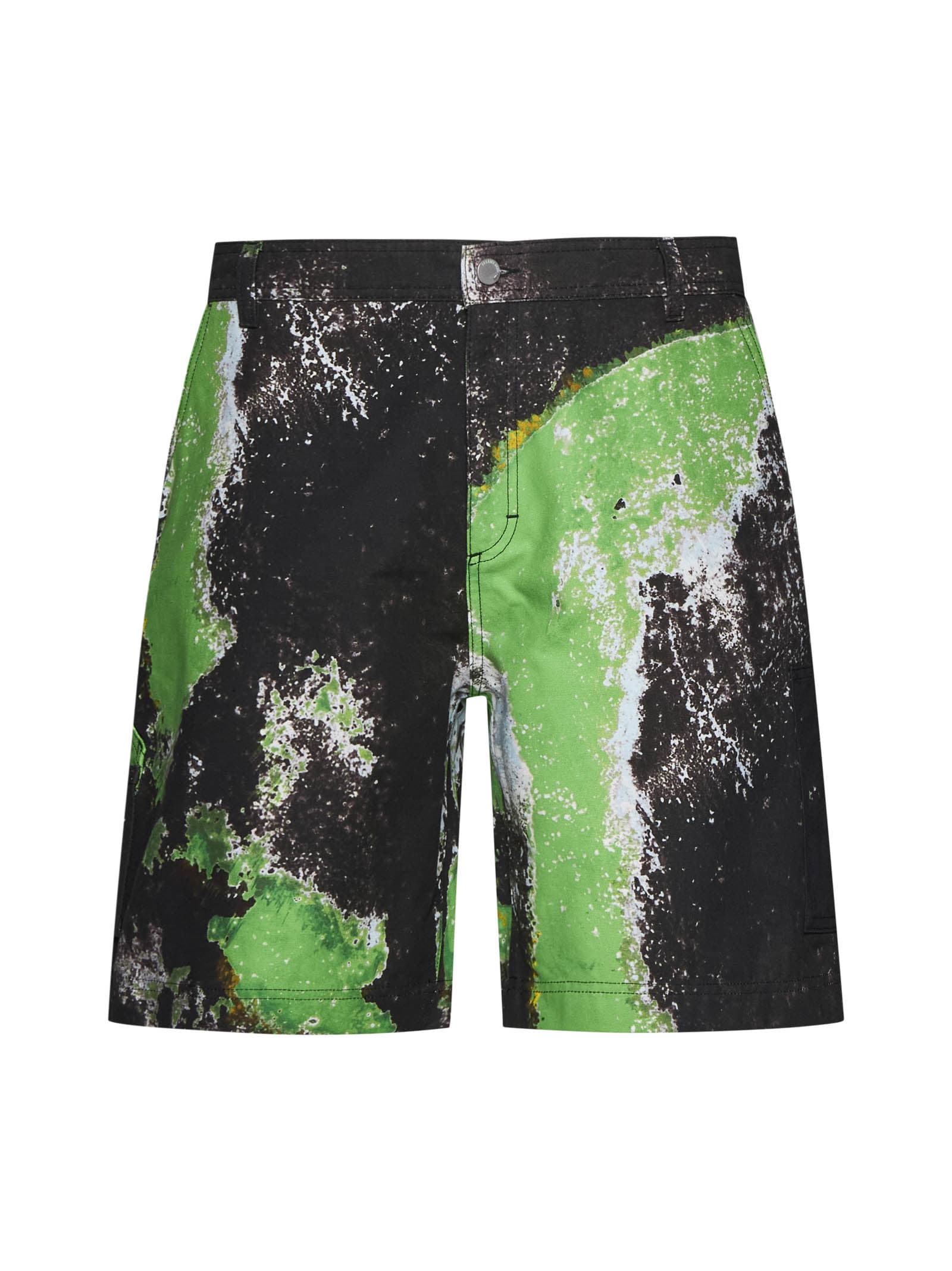 Shop 44 Label Group Shorts In Black+grunge Green