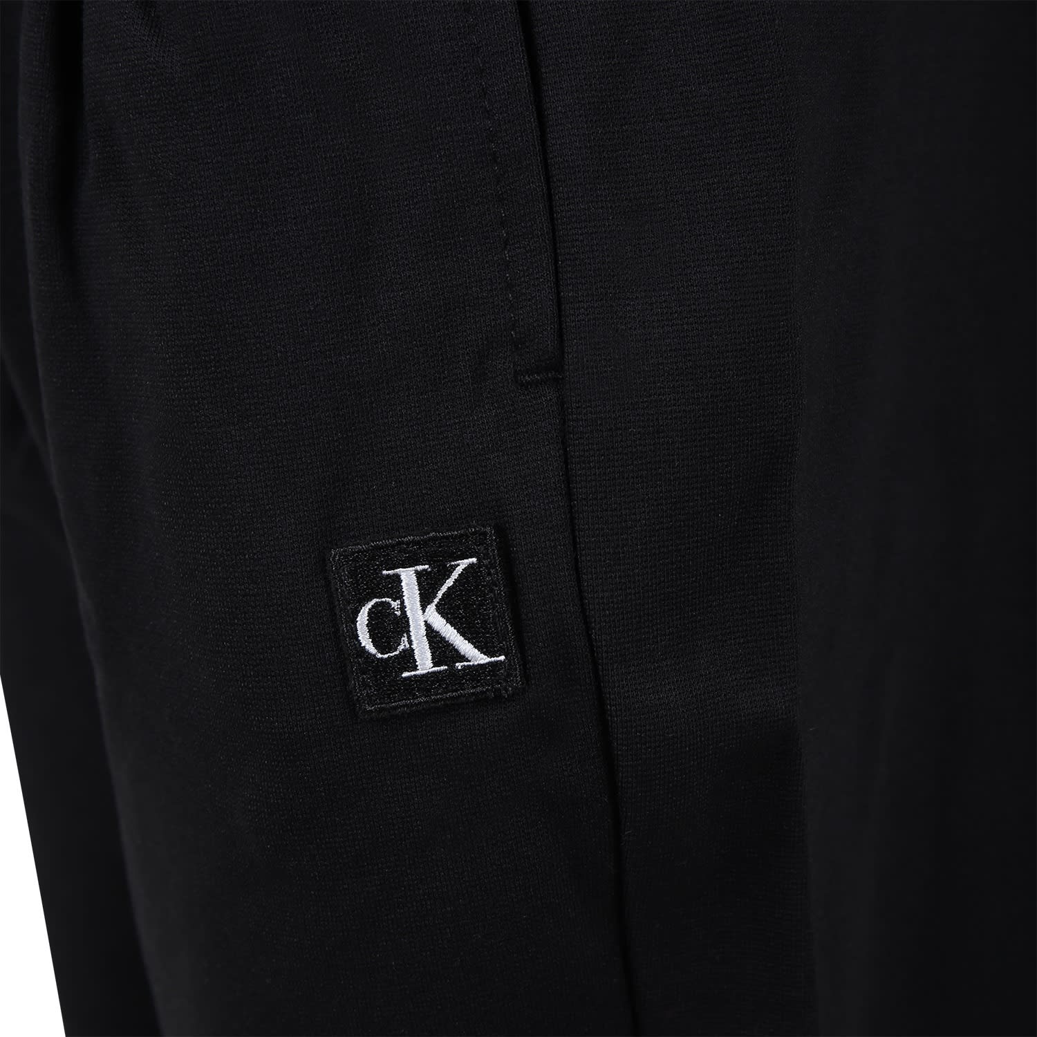 Shop Calvin Klein Black Trousers For Girl With Logo
