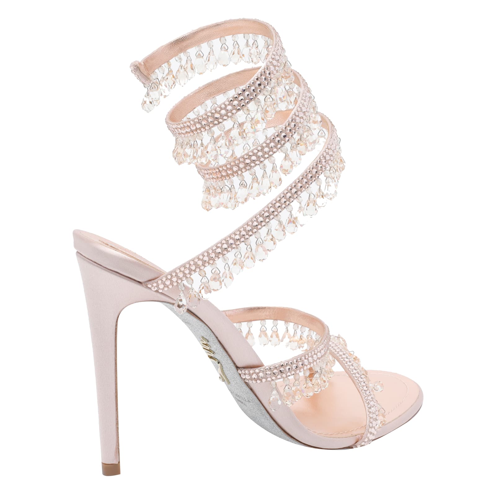 René Caovilla Chandelier Heeled Sandals In Pink