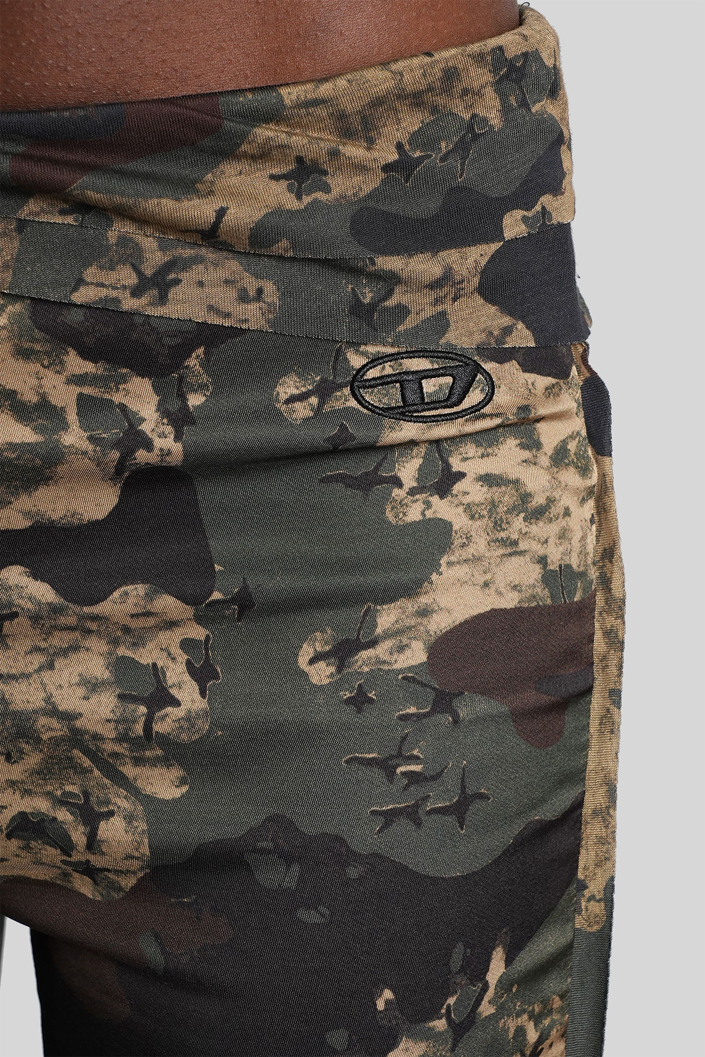 Diesel P-affal Pants In Camouflage Viscose In Multi