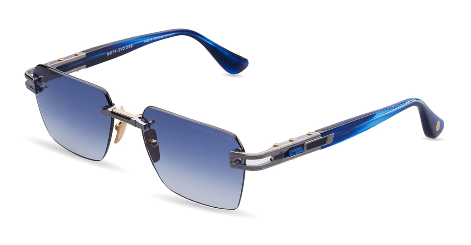 Shop Dita Meta-evo One - Antique Silver / Blue Swirl Sunglasses