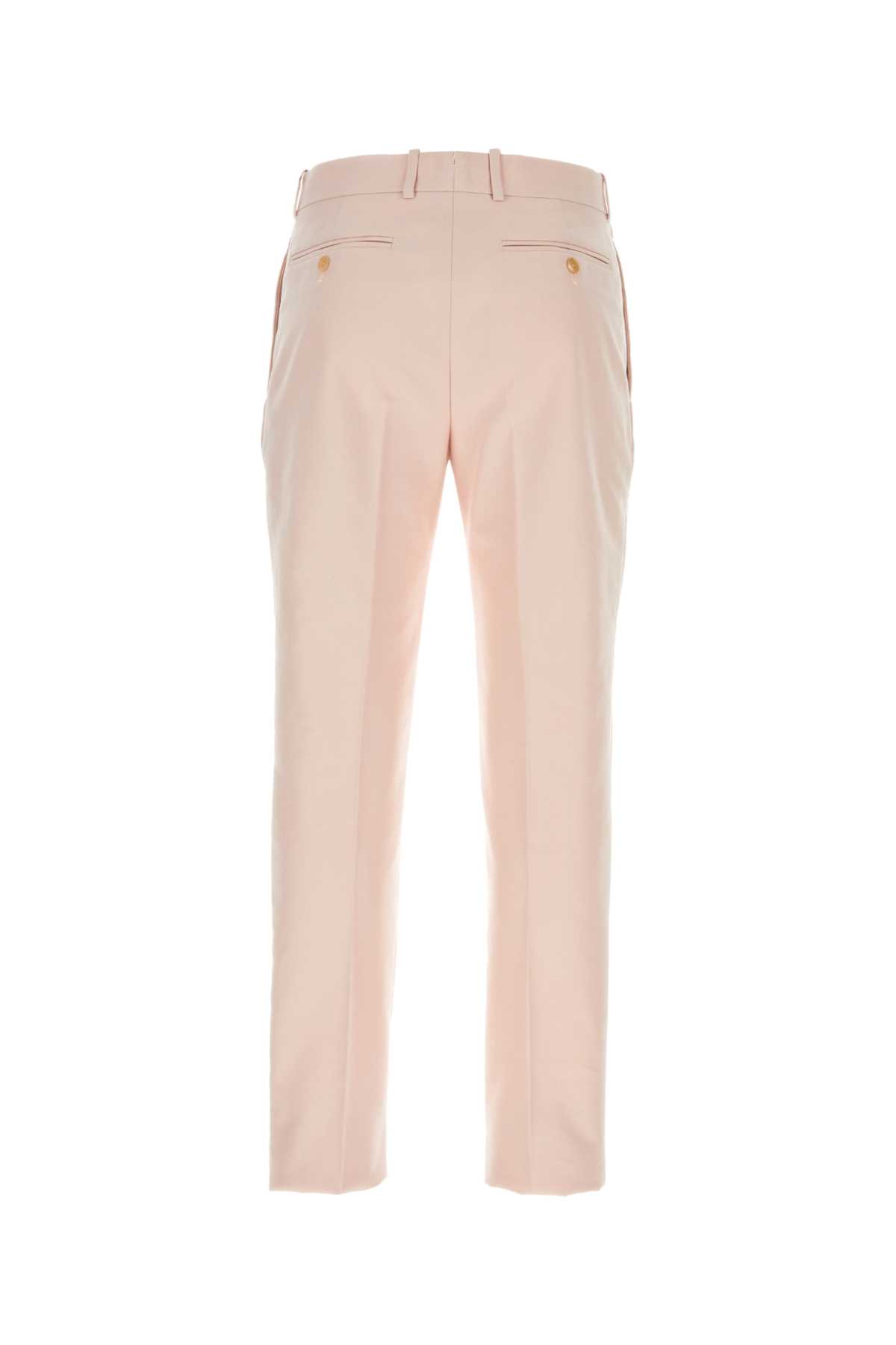 Alexander Mcqueen Pastel Pink Twill Pant In Blossom
