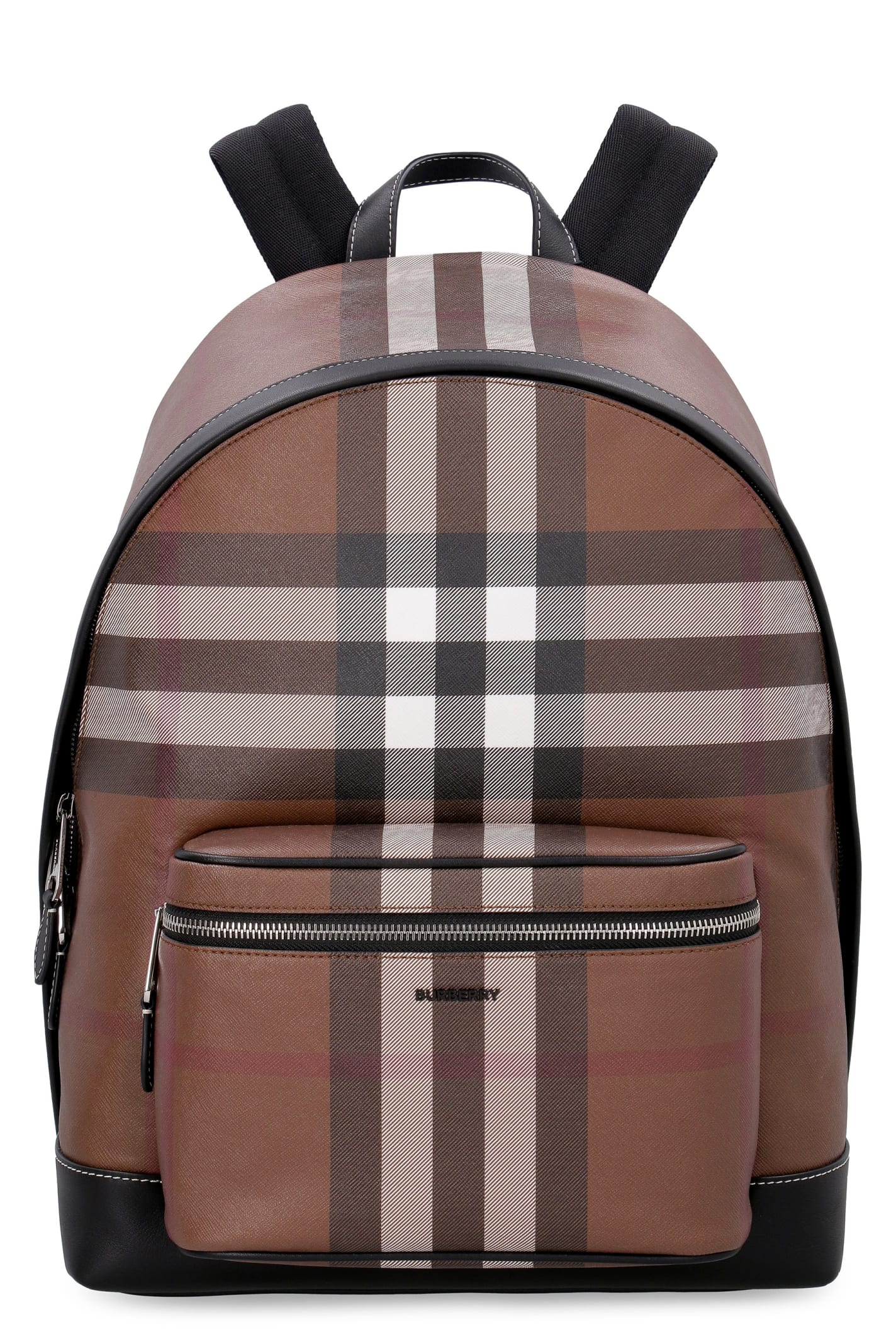 Burberry Leather And Canvas Backpack