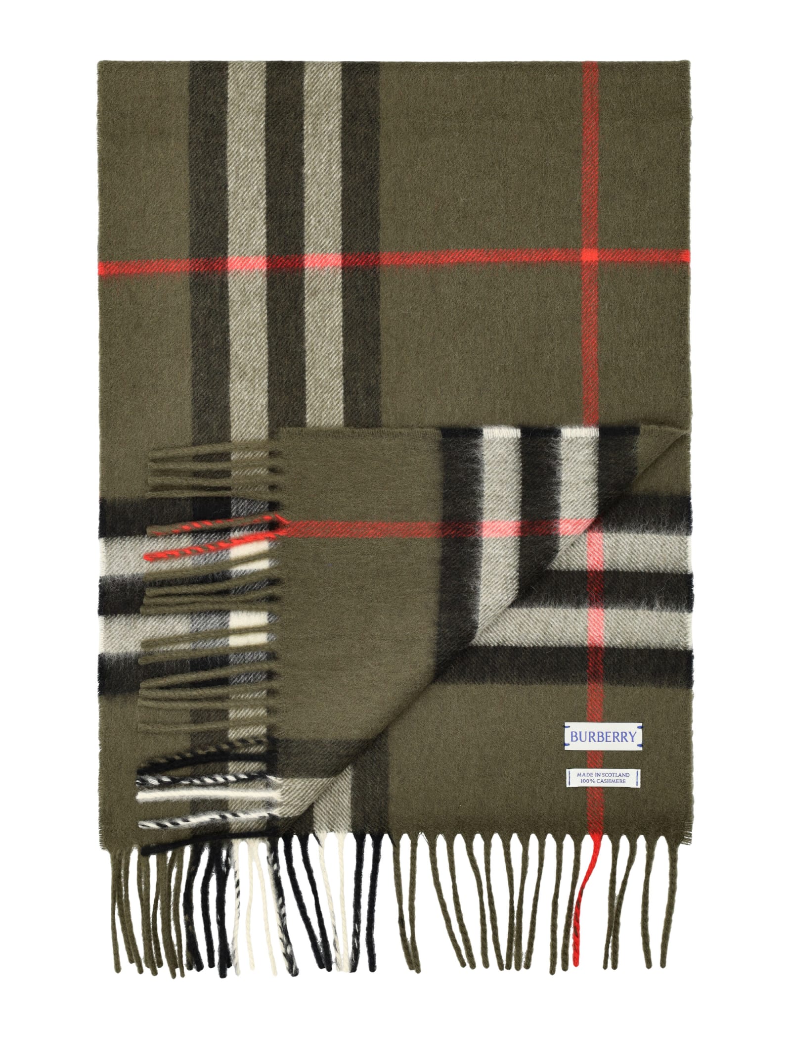 Shop Burberry Mu Giant Check Scarf In Loch