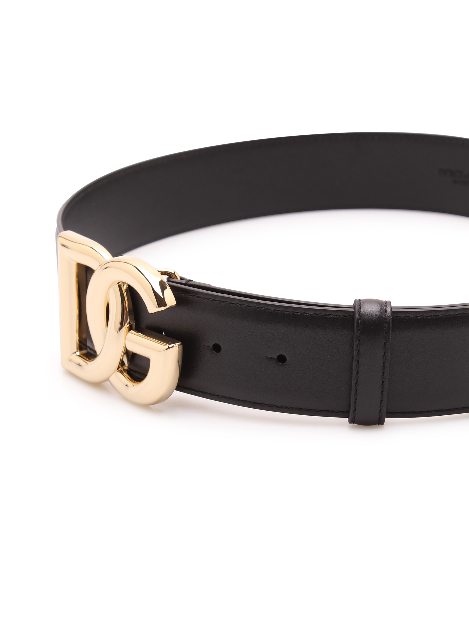 Shop Dolce & Gabbana Crossed Dg Logo Belt In Black