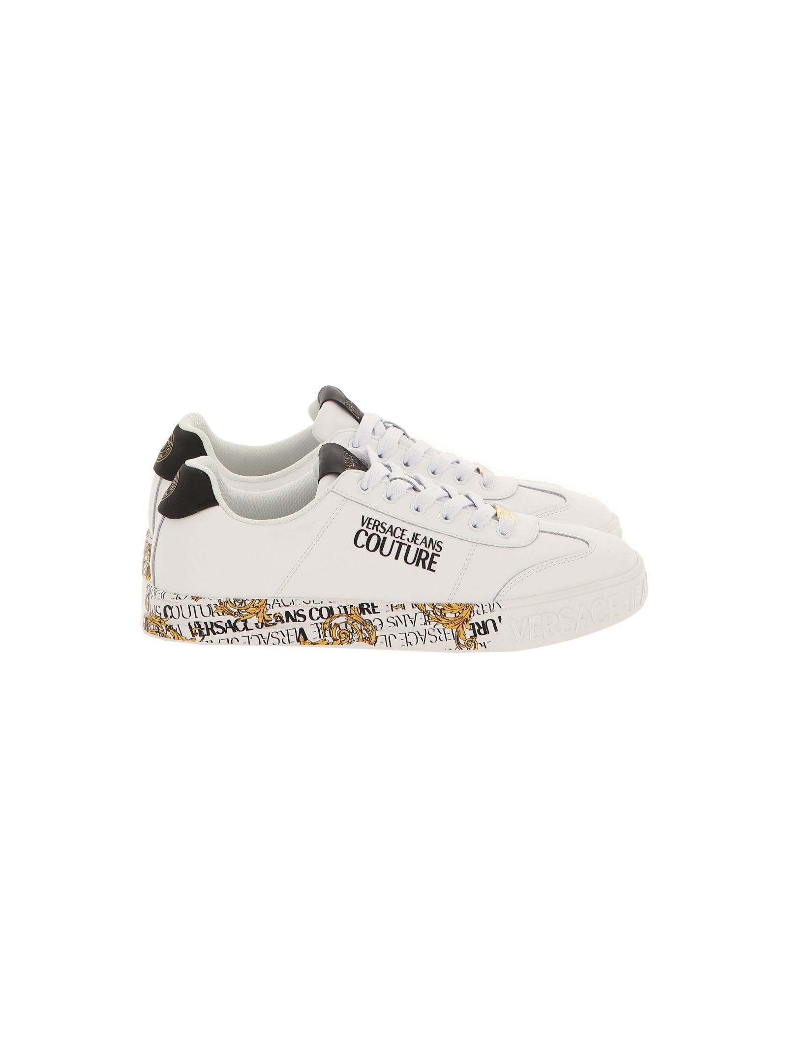Shop Versace Jeans Couture White Sneakers