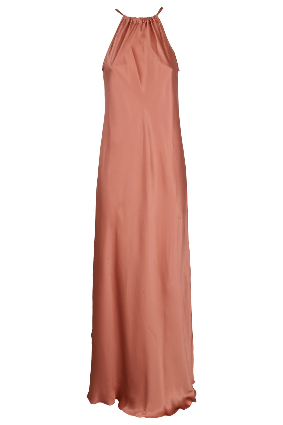 Antonelli Melanzana Satin Long Dress In Rosso