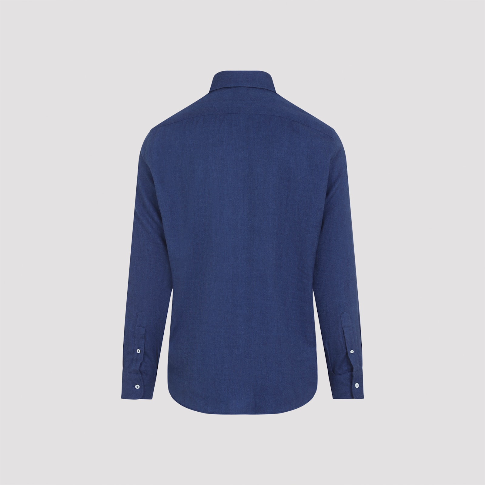 Brunello Cucinelli Tailored Herringbone Shirt Collar Button-down In Blue