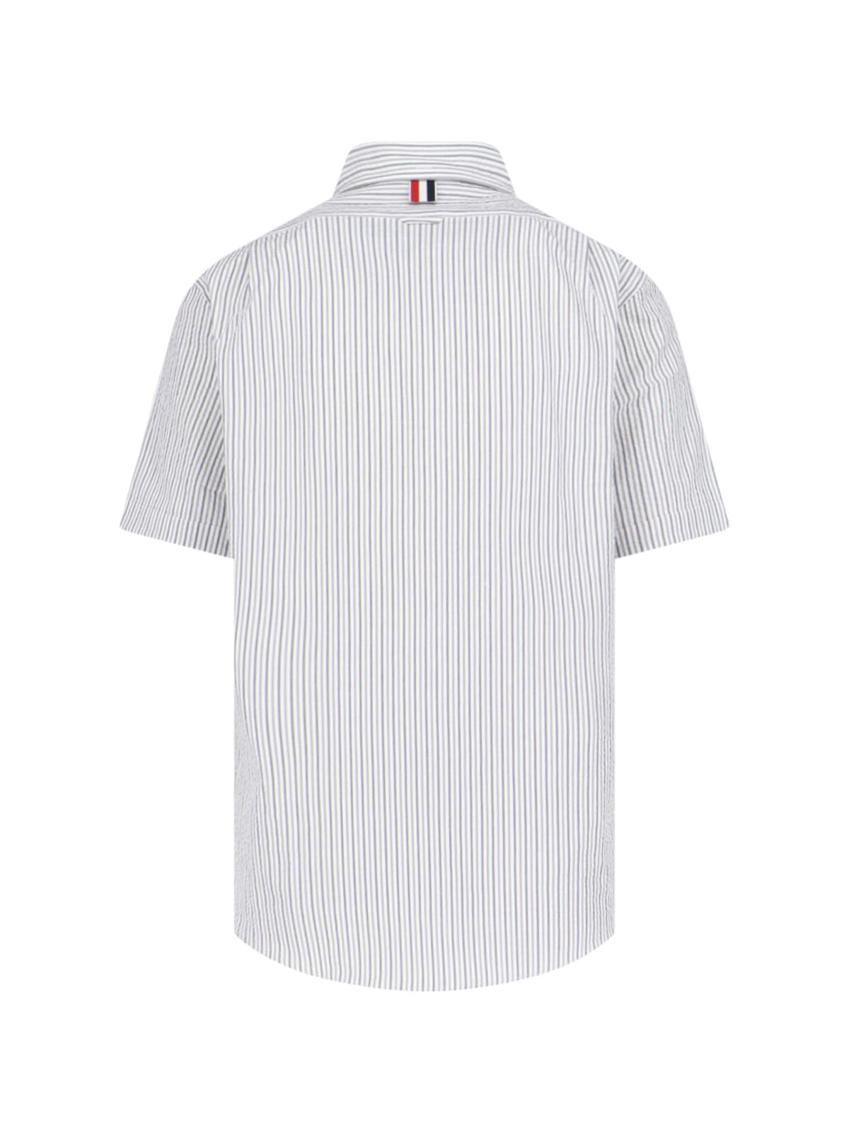 Shop Thom Browne Striped Shirt In White