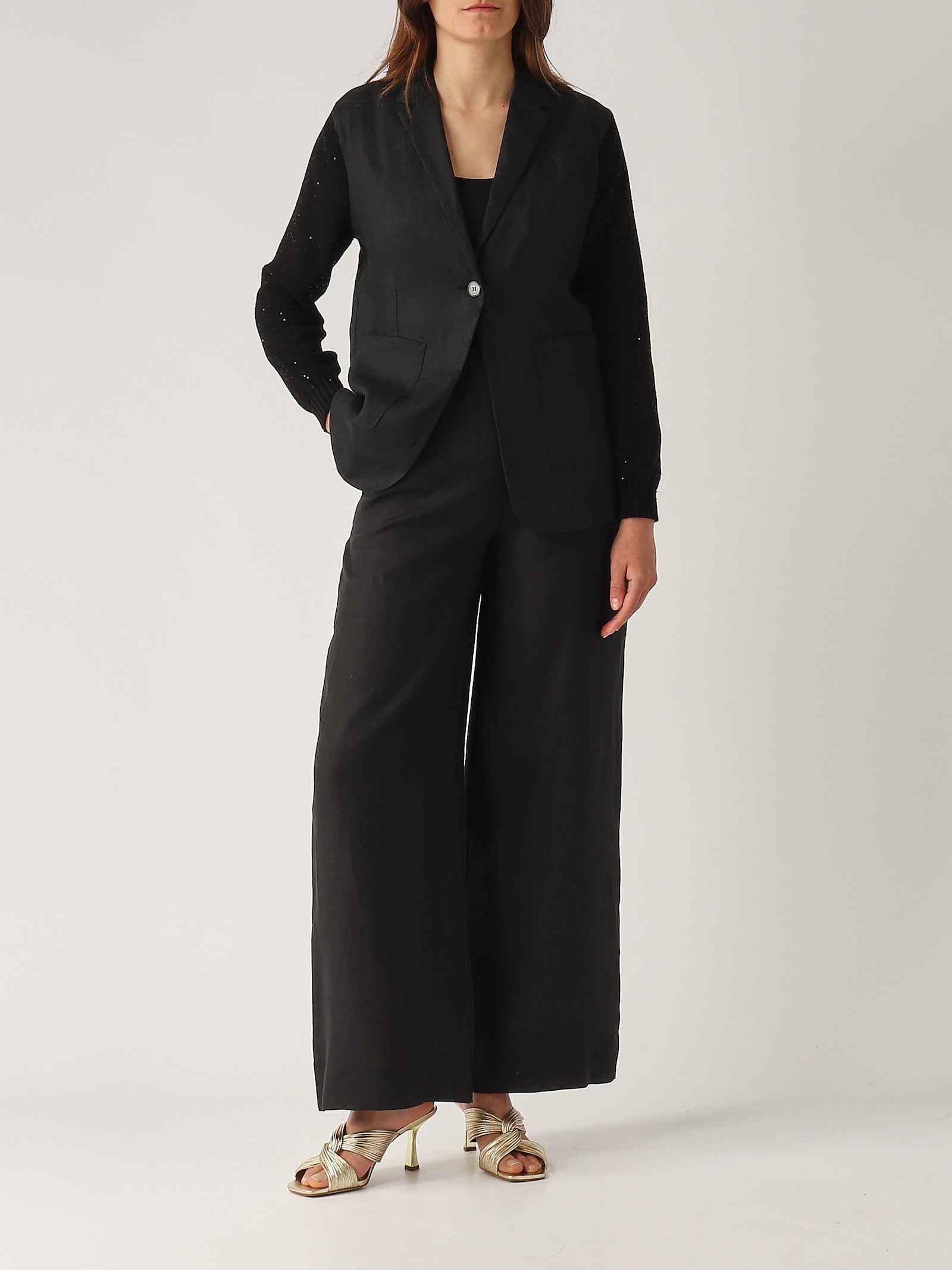 Gran Sasso Giacca In Maglia Jacket In Black
