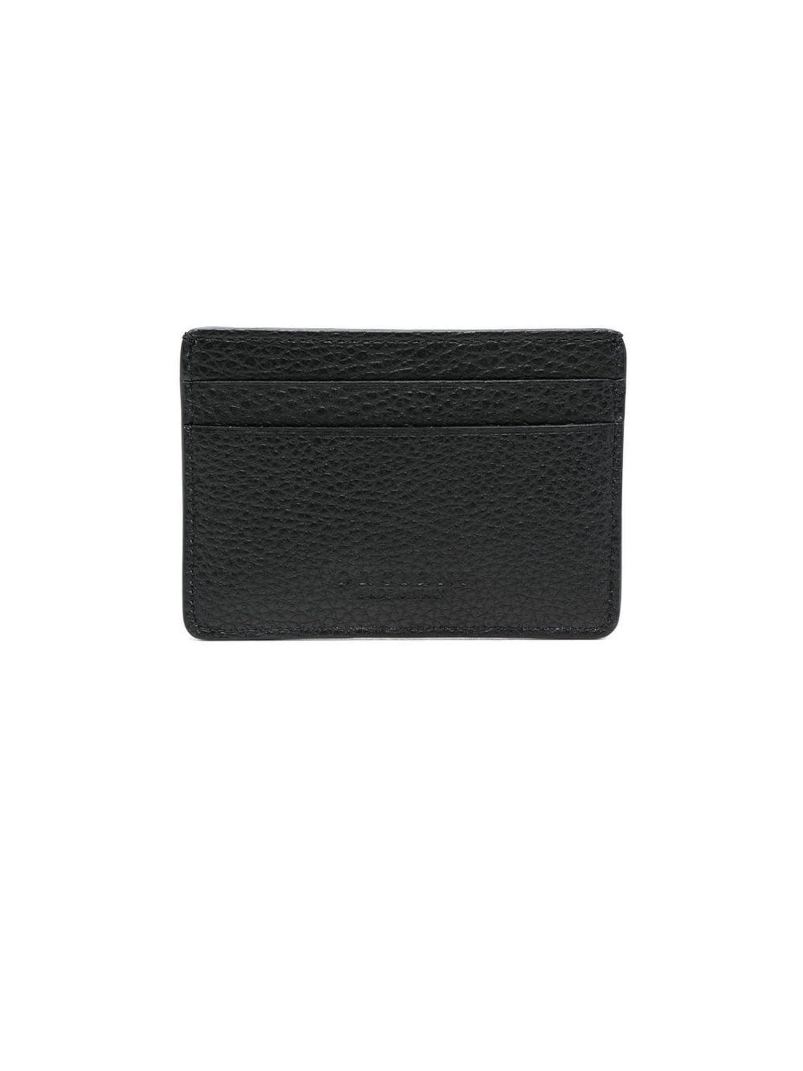 Shop Orciani Micron Leather Card Holder In Black