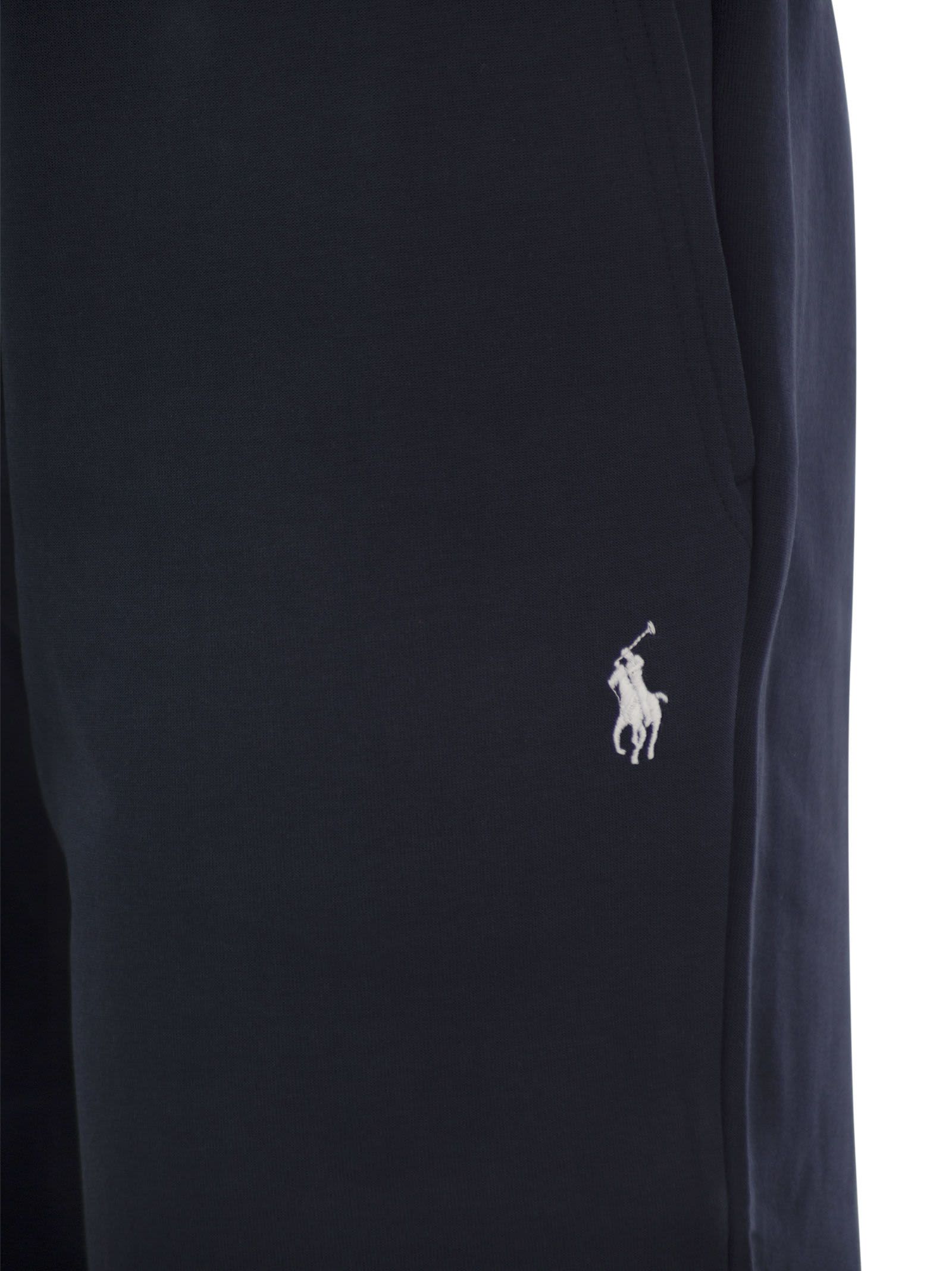 Shop Polo Ralph Lauren Double-knit Shorts In Navy Blue