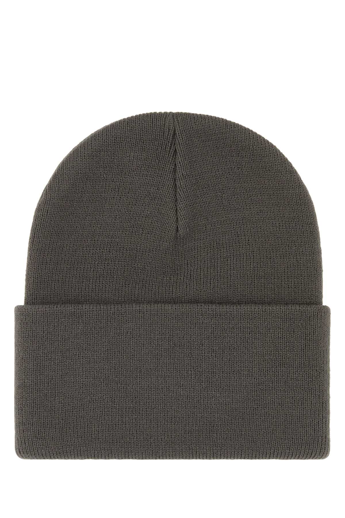 Carhartt Wip Dark Grey Acrylic Watch Hat In Brown