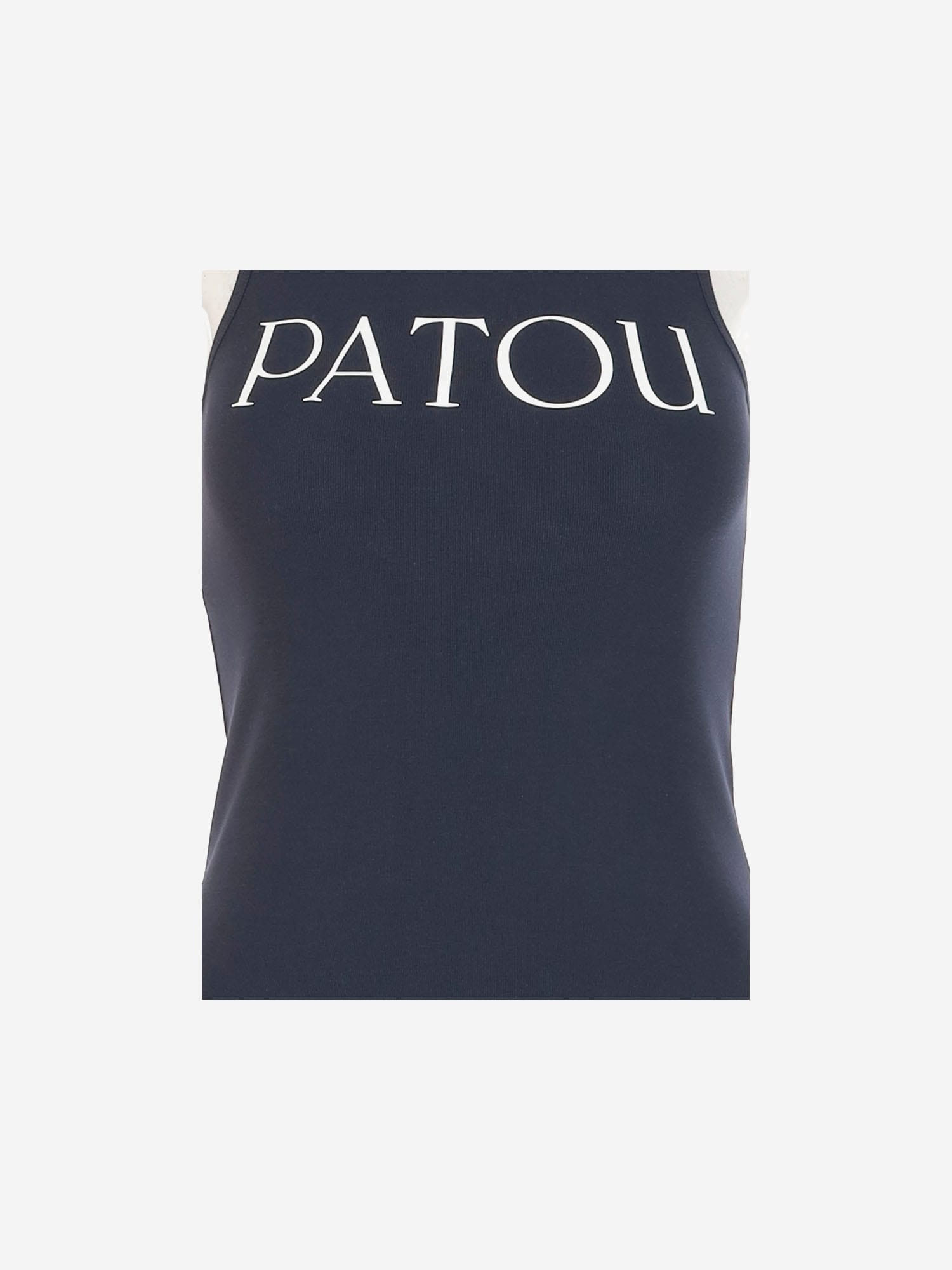 Patou Tank Top With Logo In Blue