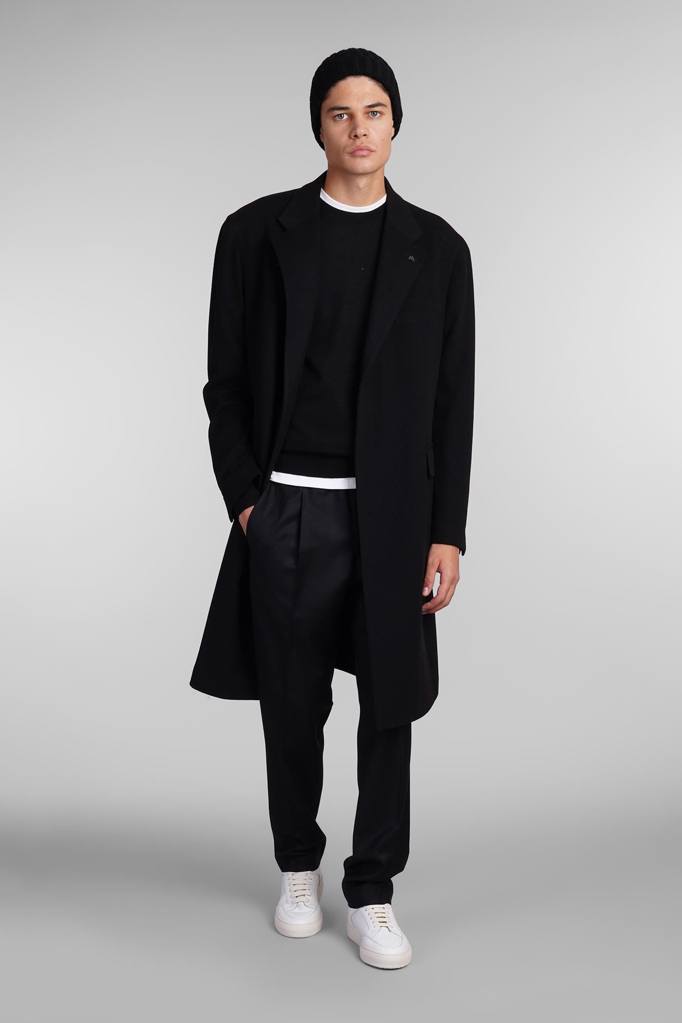 Shop Tagliatore C Ld13b Coat In Black Wool