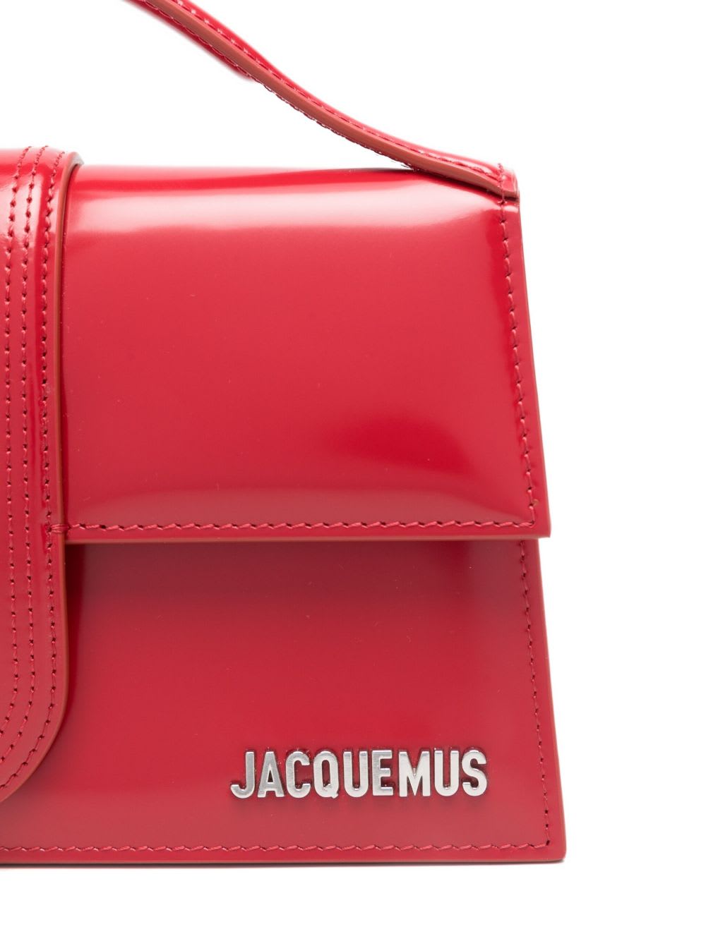 Jacquemus Le Grand Bambino Leather Top Handle Bag In Red