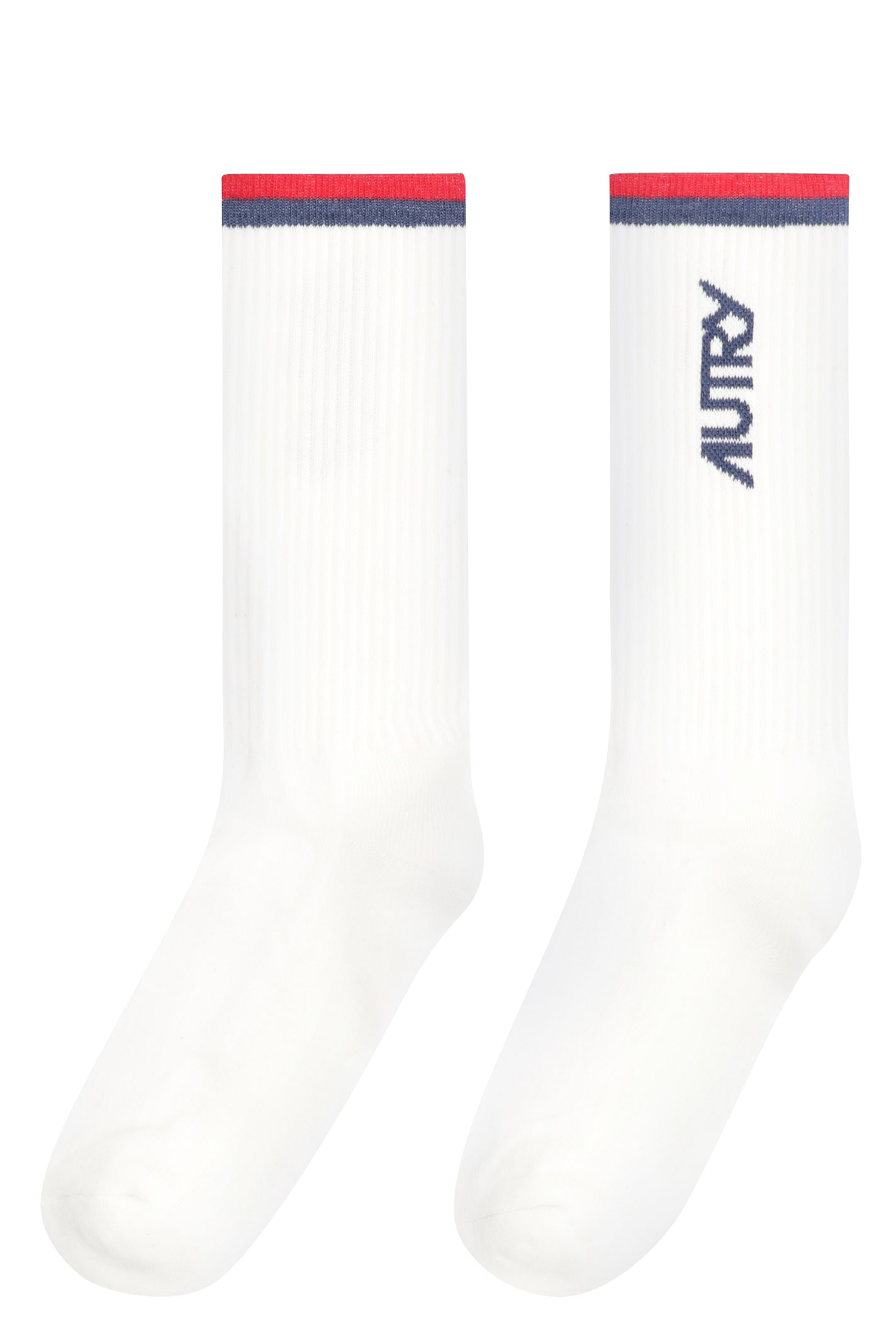 Autry Logo Cotton Blend Socks In White