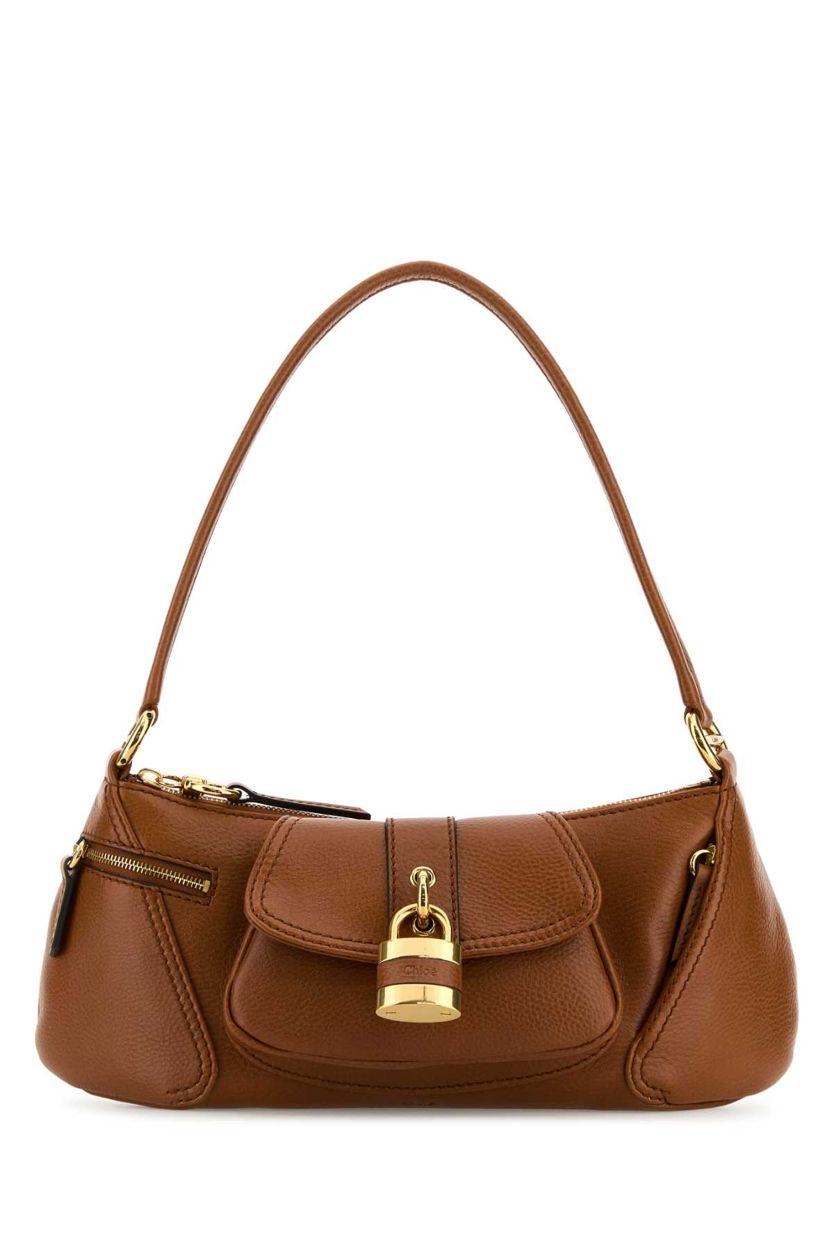 Shop Chloé Caramel Leather The 99 Shoulder Bag In Claybrown