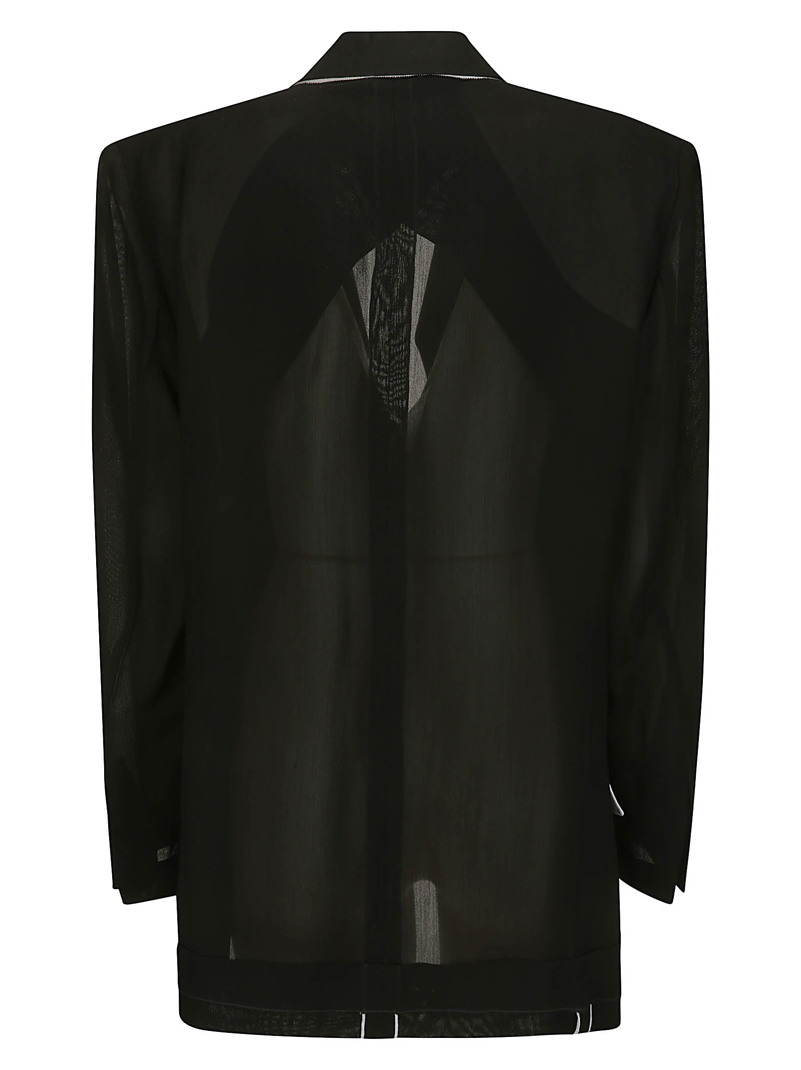 Shop Victoria Beckham Fold Detail Tailored Jacket In Black