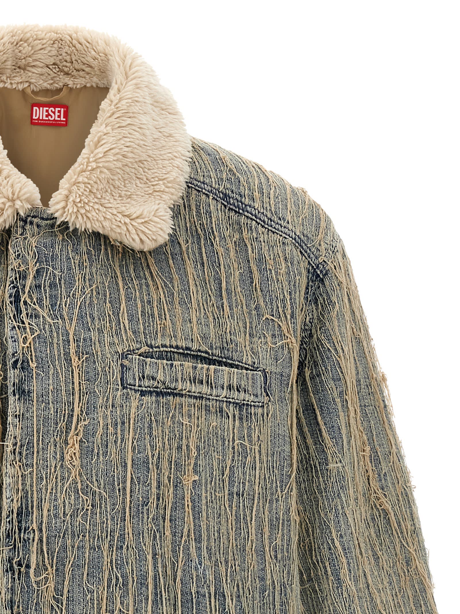 Diesel D-ivar-s Puffer Jackets Light Blue In Multi