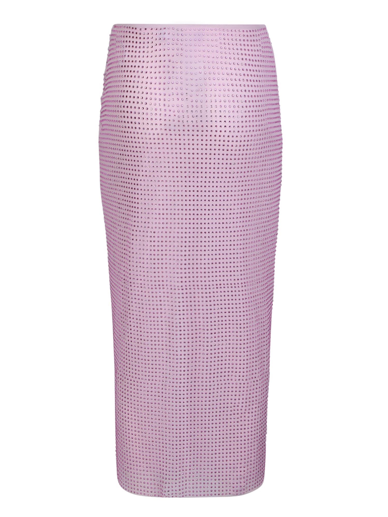 Shop Self-portrait Rhinestone Wrap Midi Lilac Skirt In Purple
