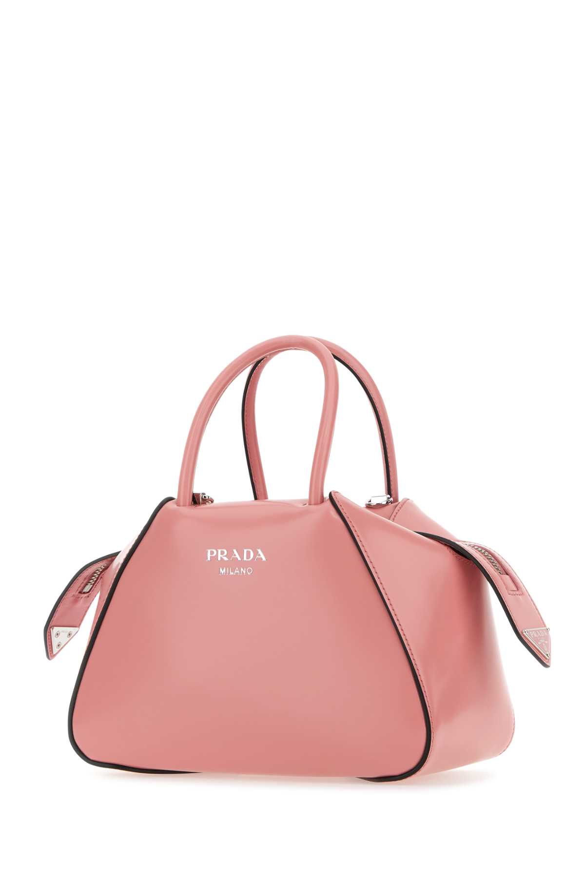 Shop Prada Pink Leather Handbag In Petalo