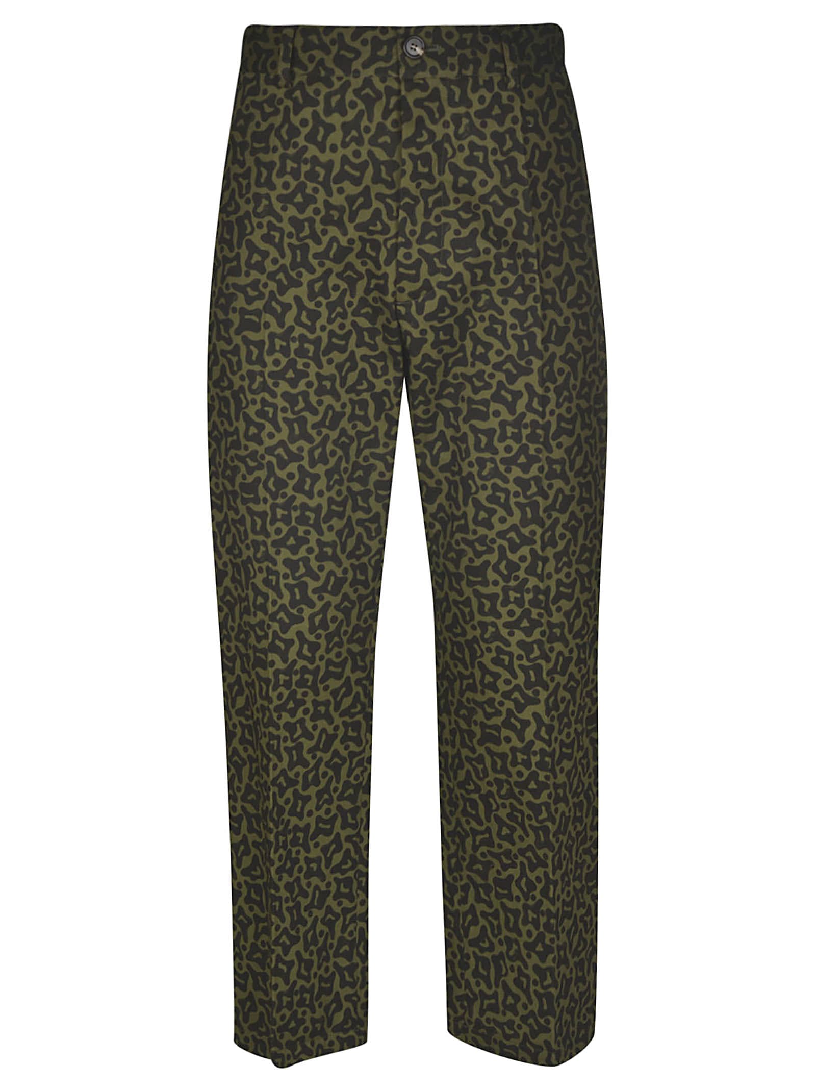 MARNI ALL-OVER PRINTED CROPPED TROUSERS,11280680