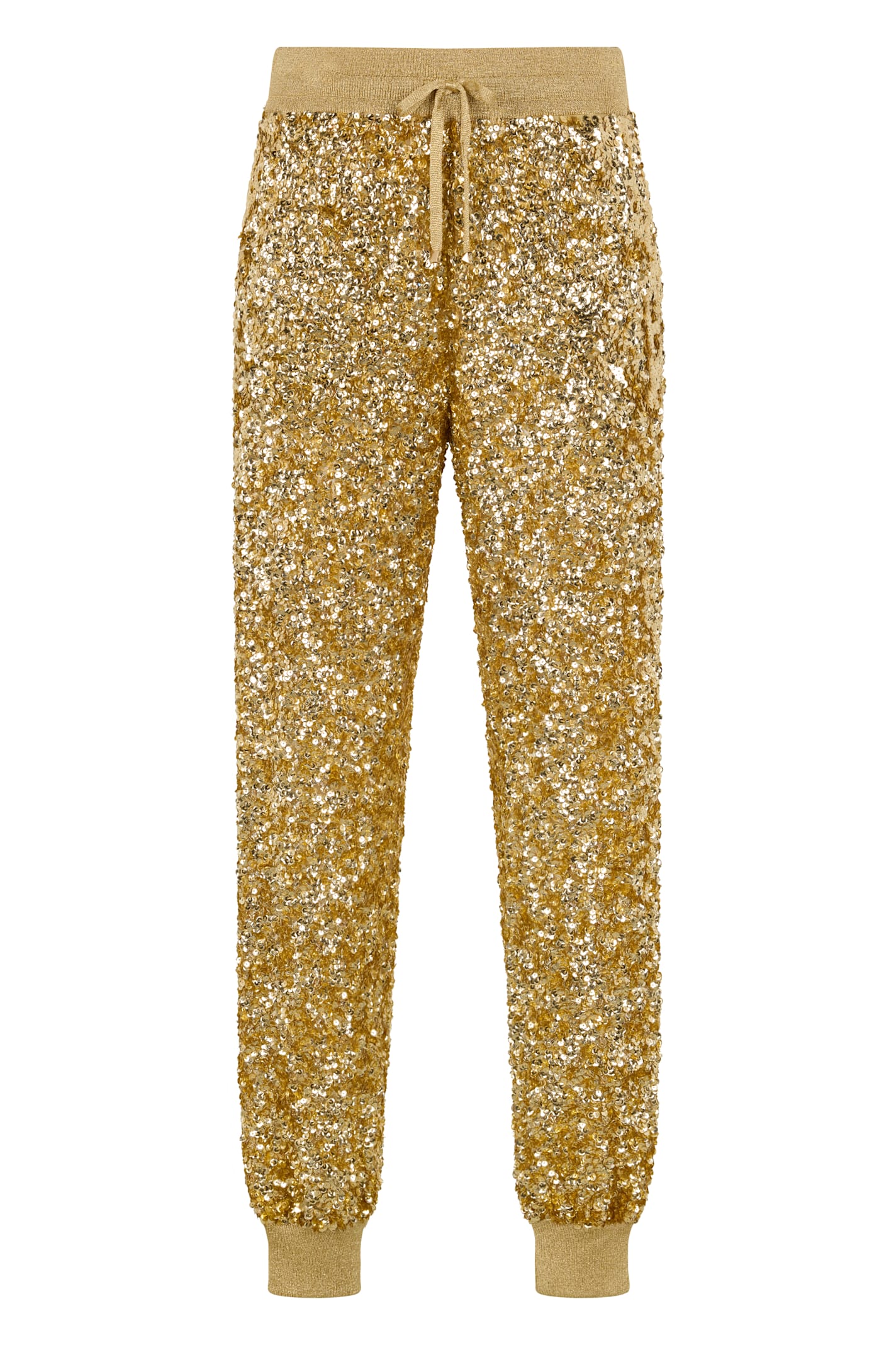 Valentino Garavani Sport Pants With Gold Sequins Tone On Tone