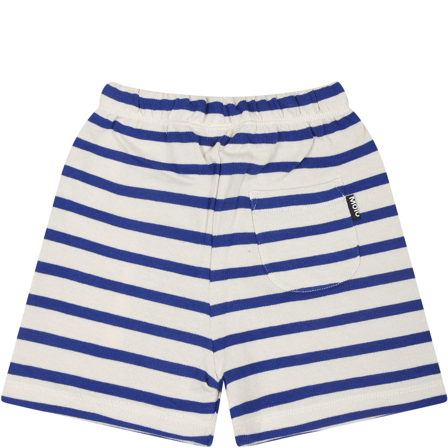 Shop Molo Ivory Shorts For Babykids With Smiley In Multicolor