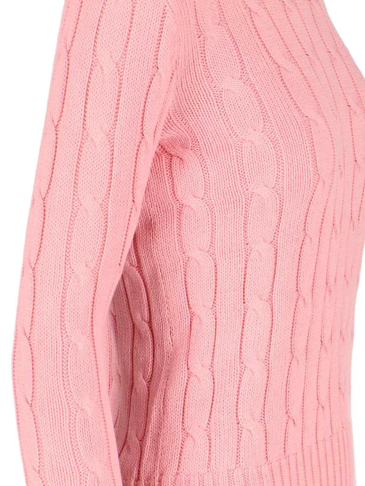 Shop Ralph Lauren Julianna Long Sleeve Sweater In Pink