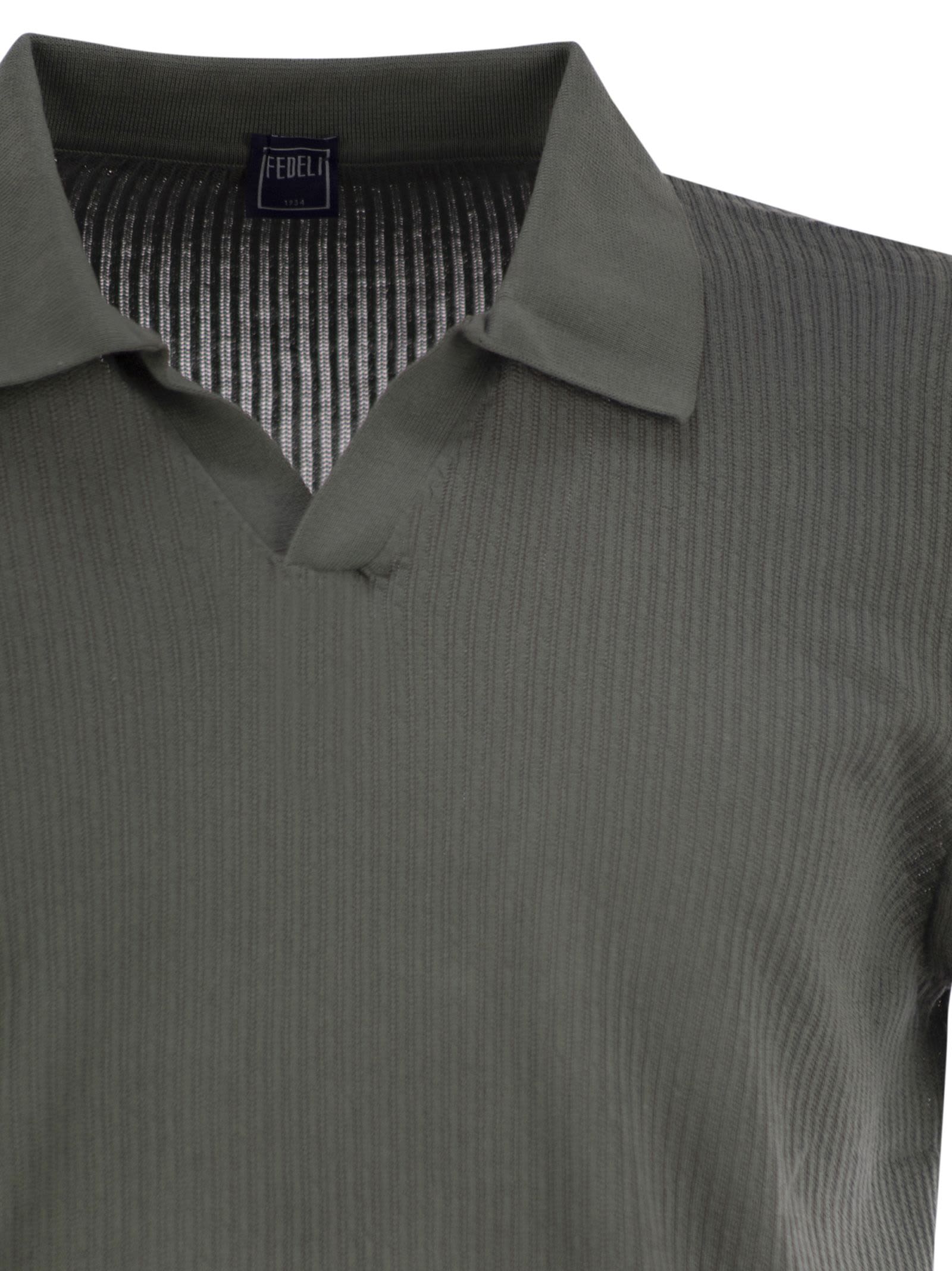 Fedeli Giza Cotton Short-sleeved Polo Shirt