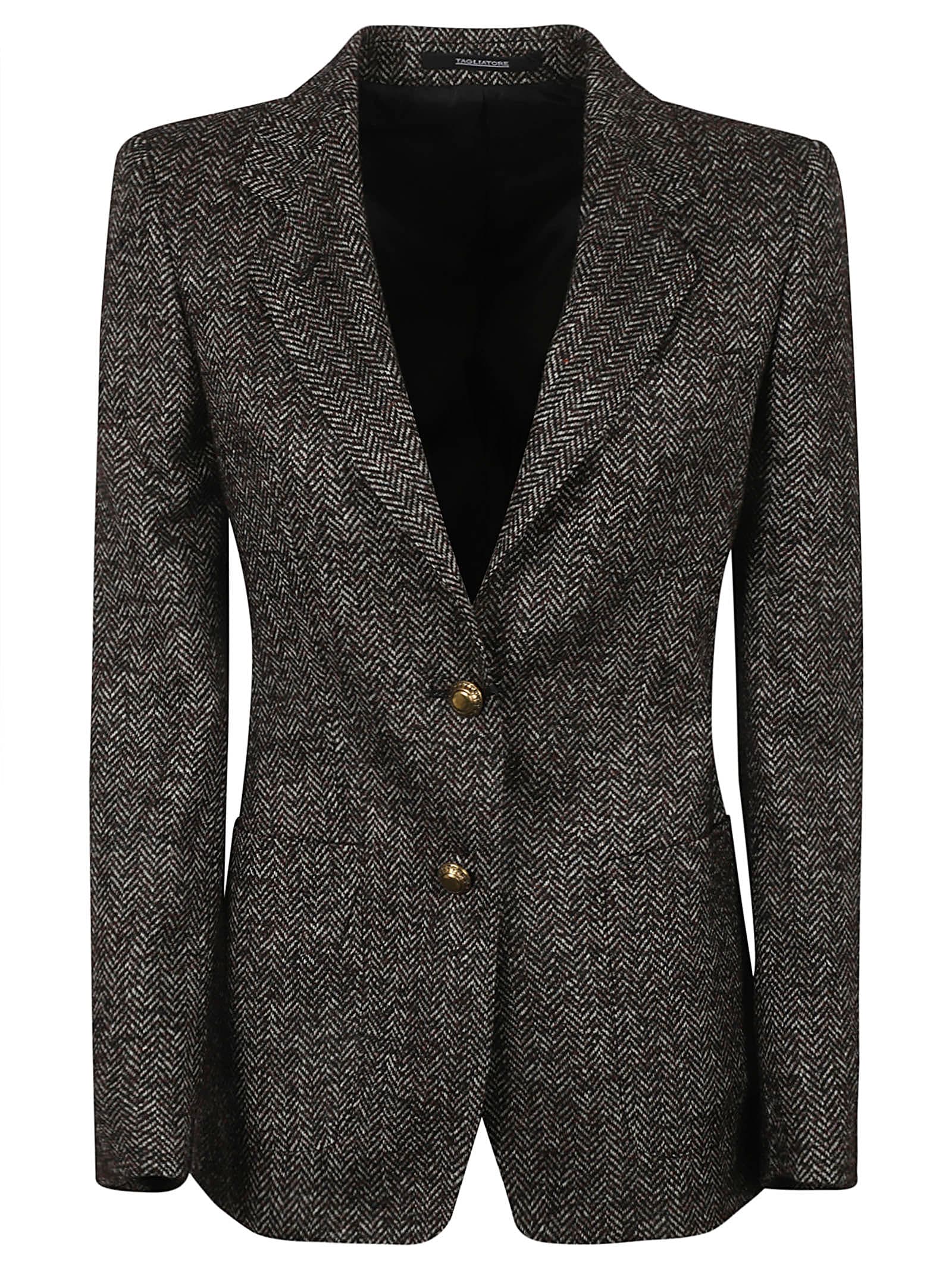 Shop Tagliatore Single-breasted Blazer In Black