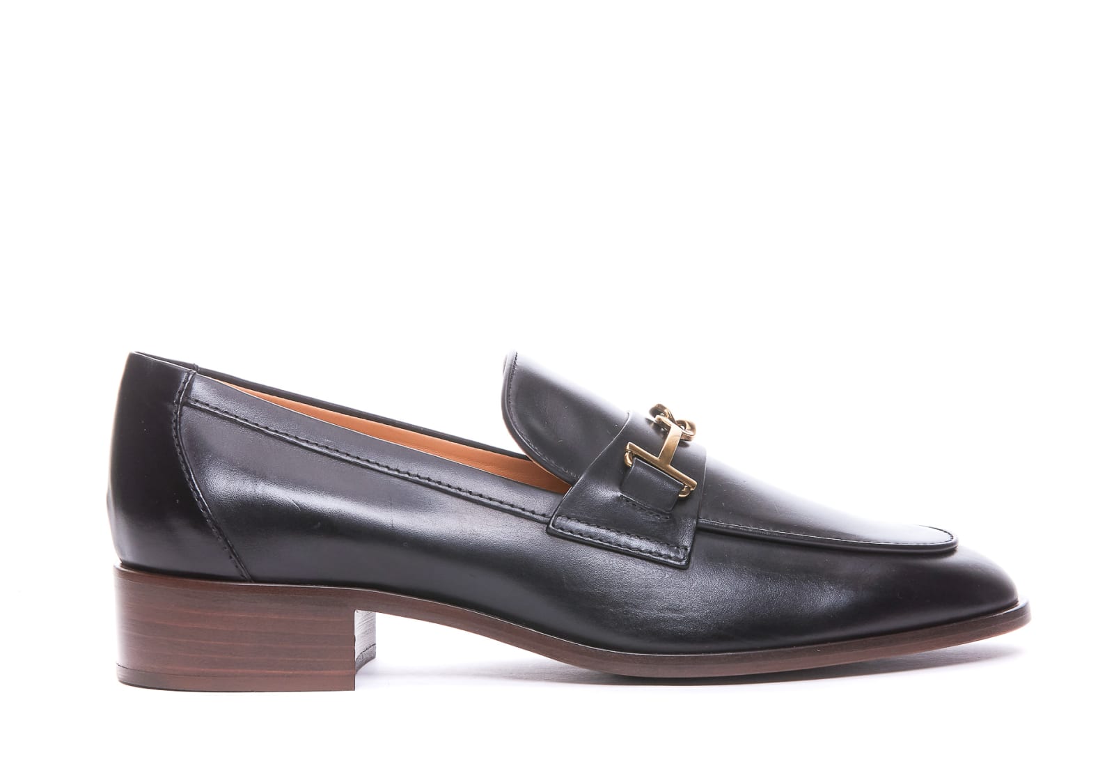 Shop Tod's Leather Loafers In Black