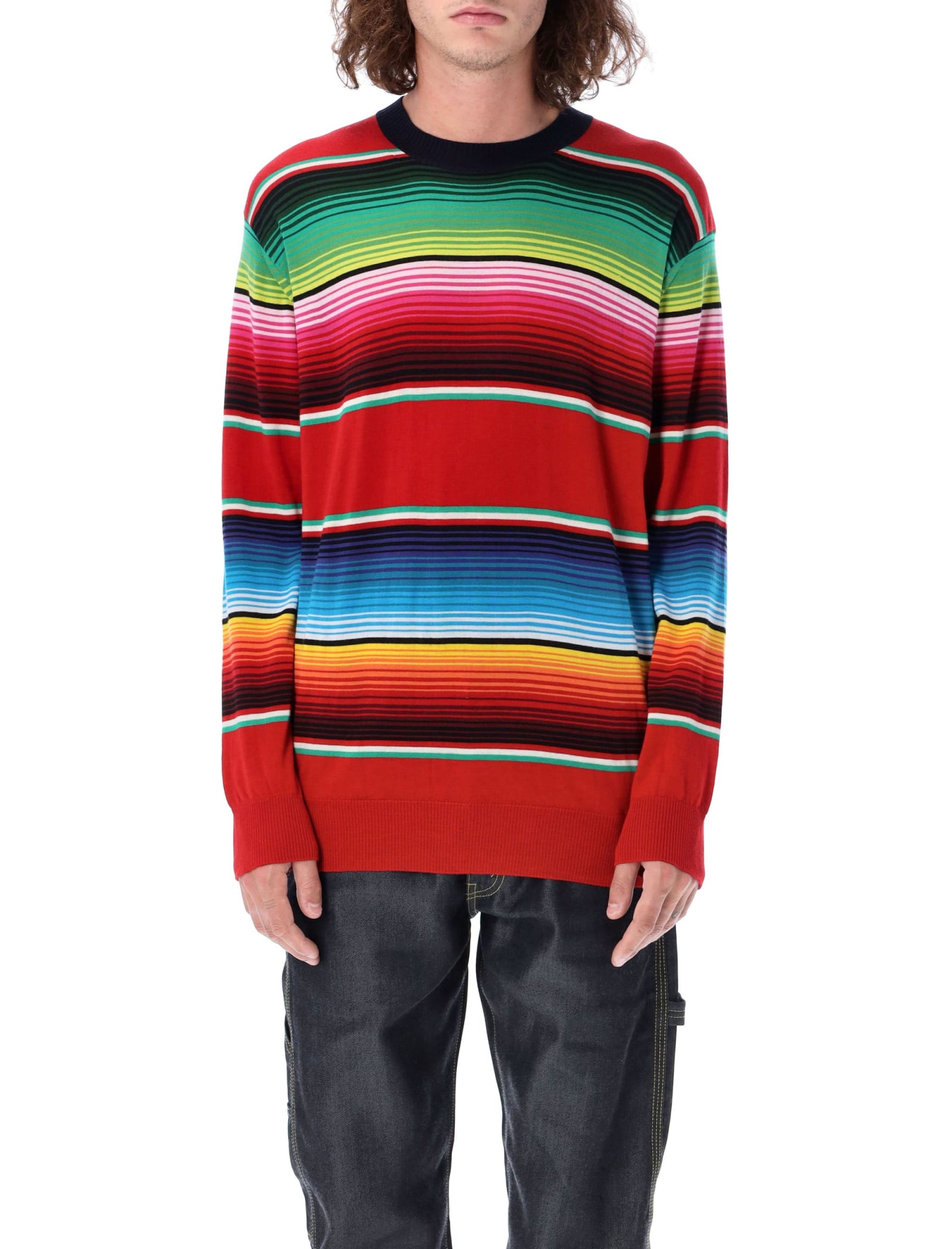 Junya Watanabe Multicolor Stripe Pattern Sweater