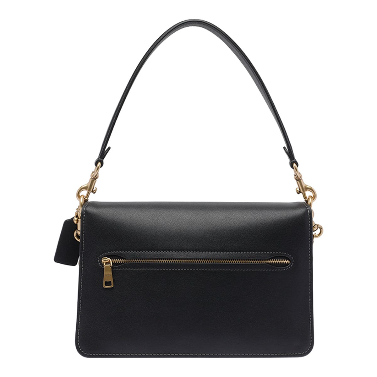 Coach Soft Grain Leather Shoulder Bag With Chain Detail