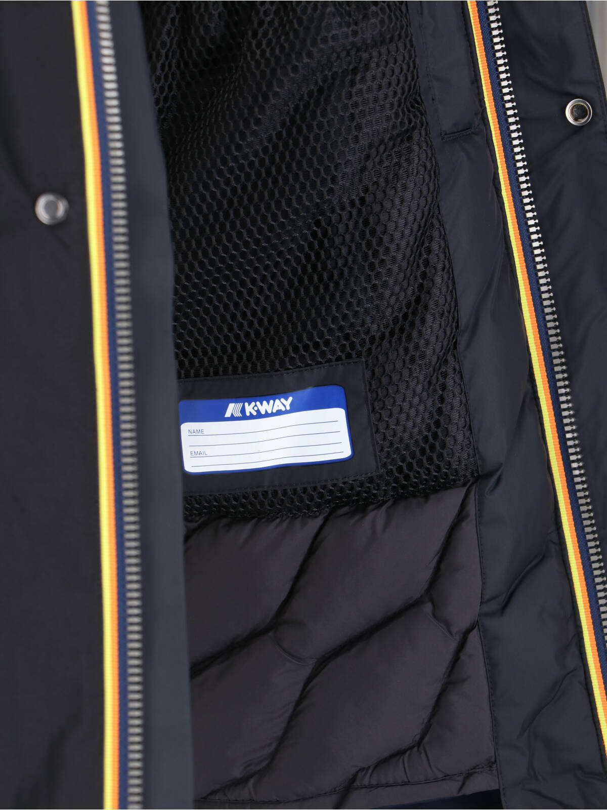 Shop K-way Waterproof Jacket In Black Pure