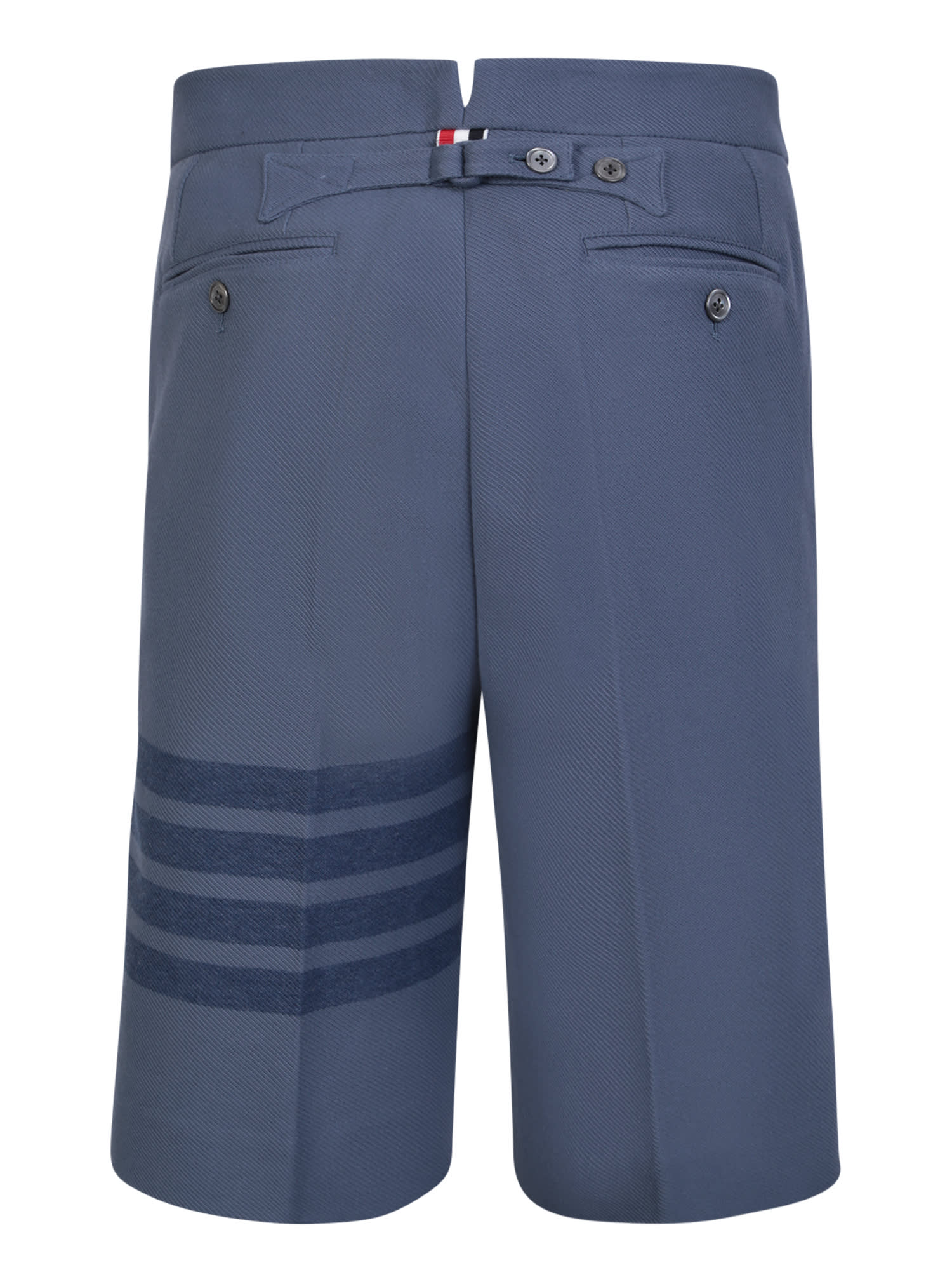 Shop Thom Browne Twill Bermuda Shorts In Teal In Blue