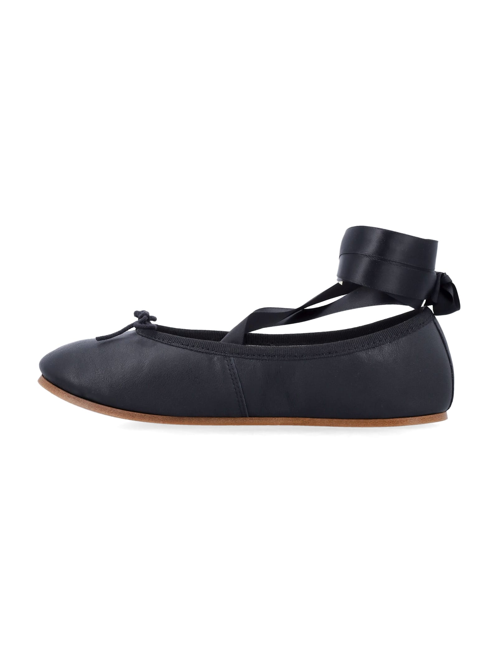 Repetto Sophia Ballet Flats With Satin Ribbons Shoes In Black