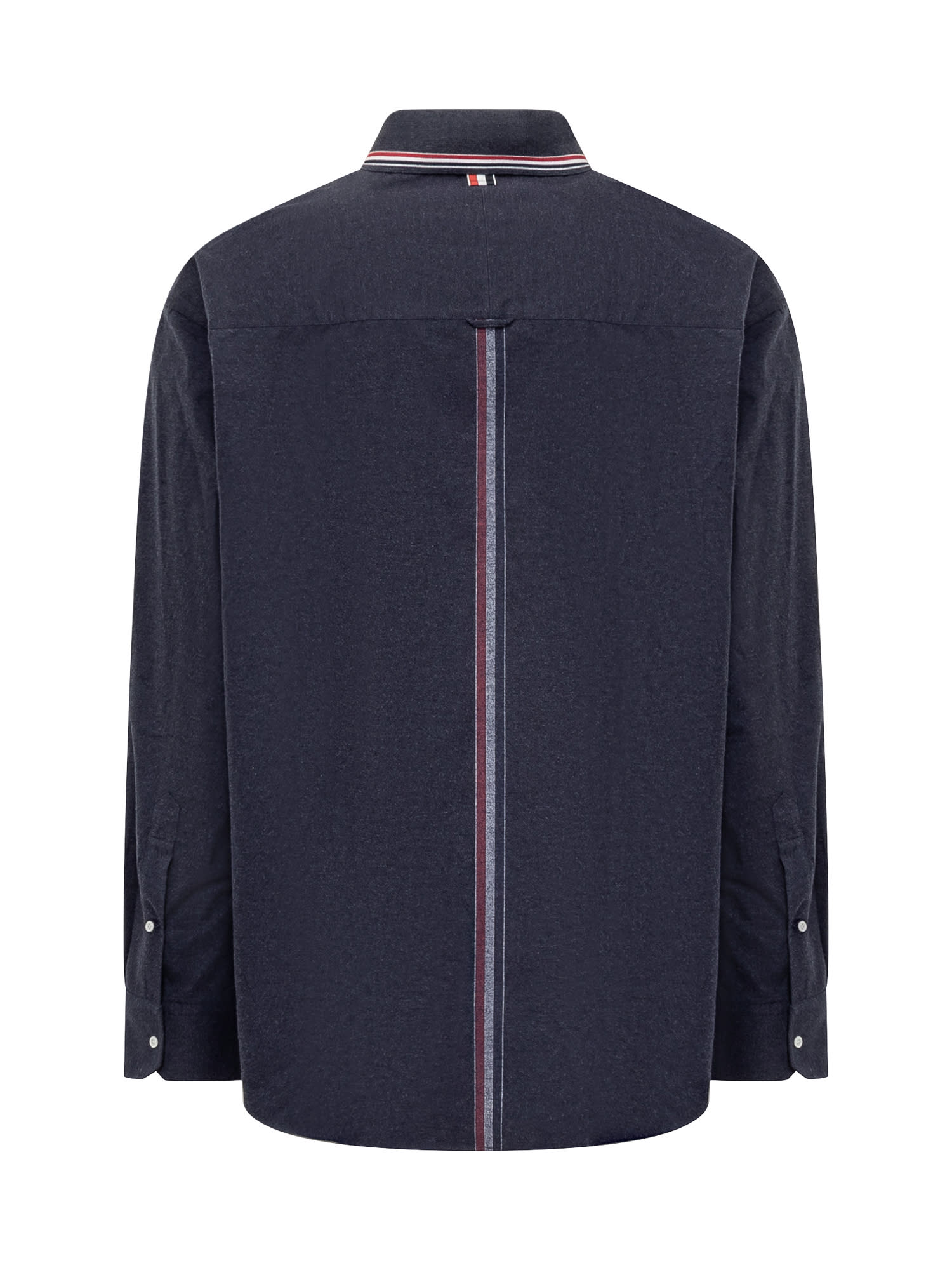 Shop Thom Browne Oversized Shirt In Navy