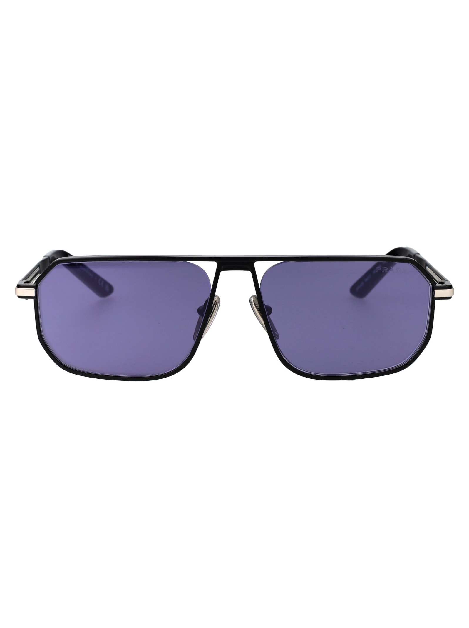 Shop Prada 0pr A53s Sunglasses In 1bo05q Matte Black