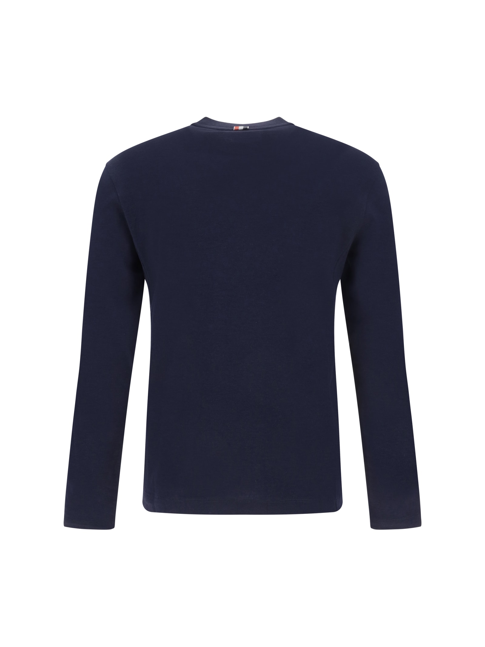 Shop Thom Browne Long Sleeve Jersey In Navy