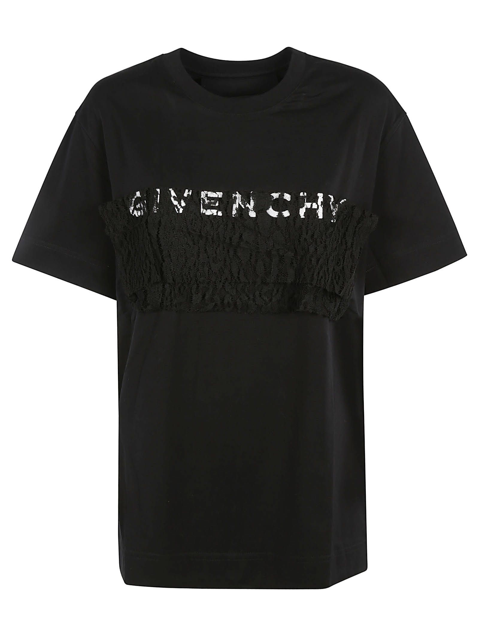 Givenchy Logo Ruffled Detail T-shirt