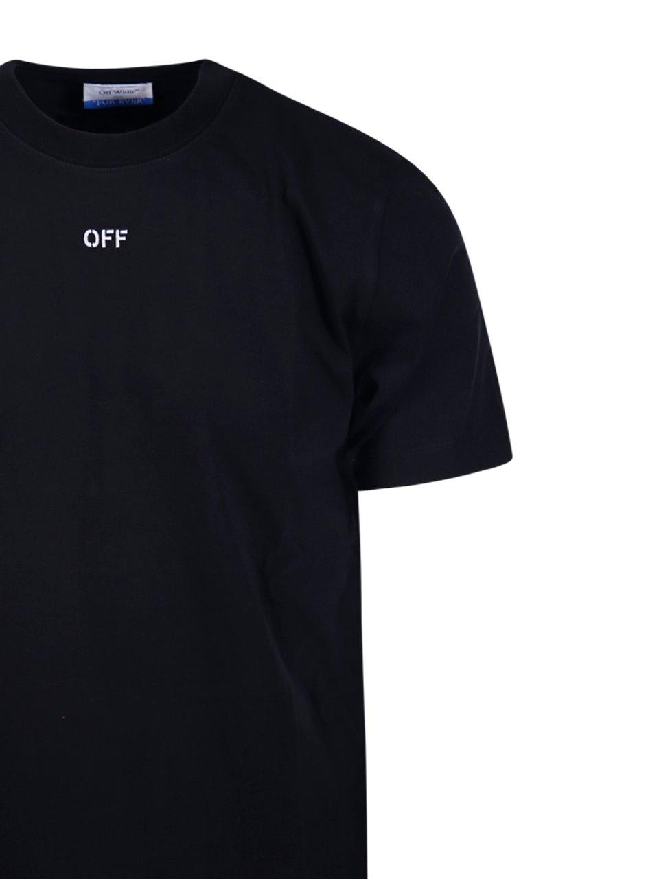 Shop Off-white Logo Printed Crewneck T-shirt