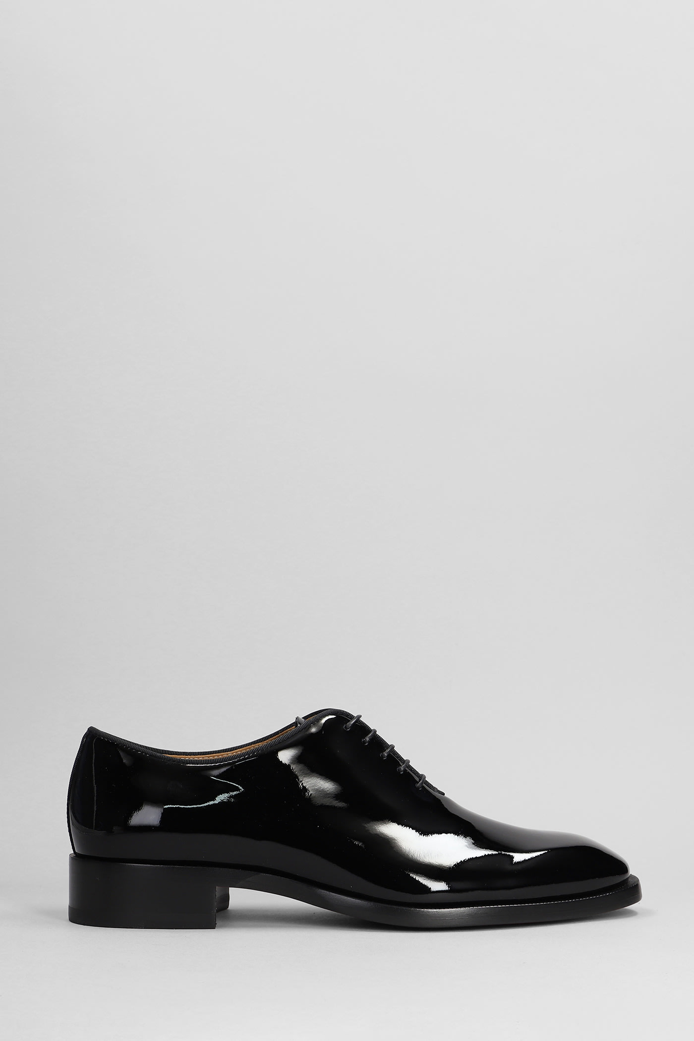 Corteo Lace Up Shoes In Black Patent Leather