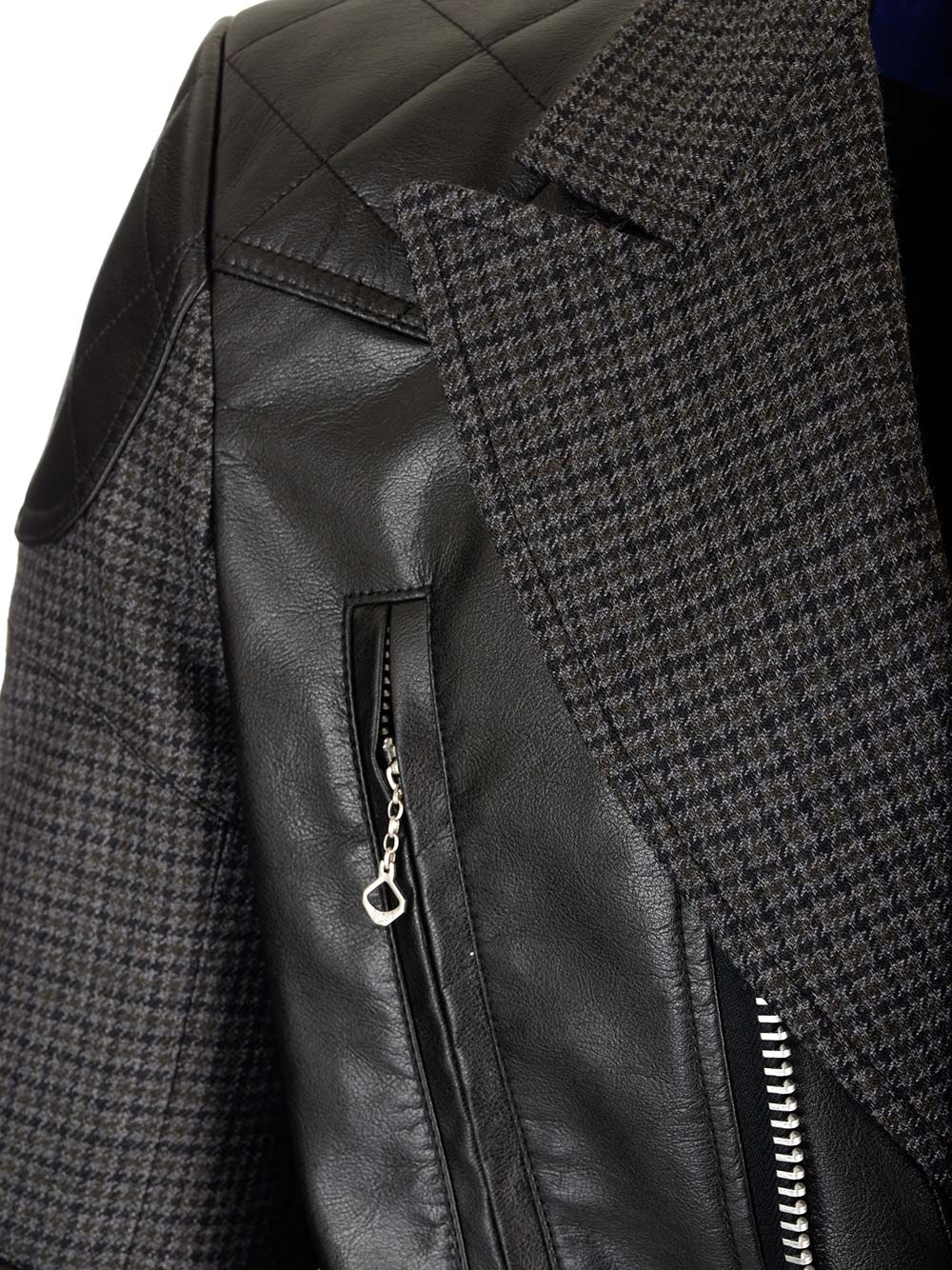 Shop Junya Watanabe Double Layer Jacket In Gray Black