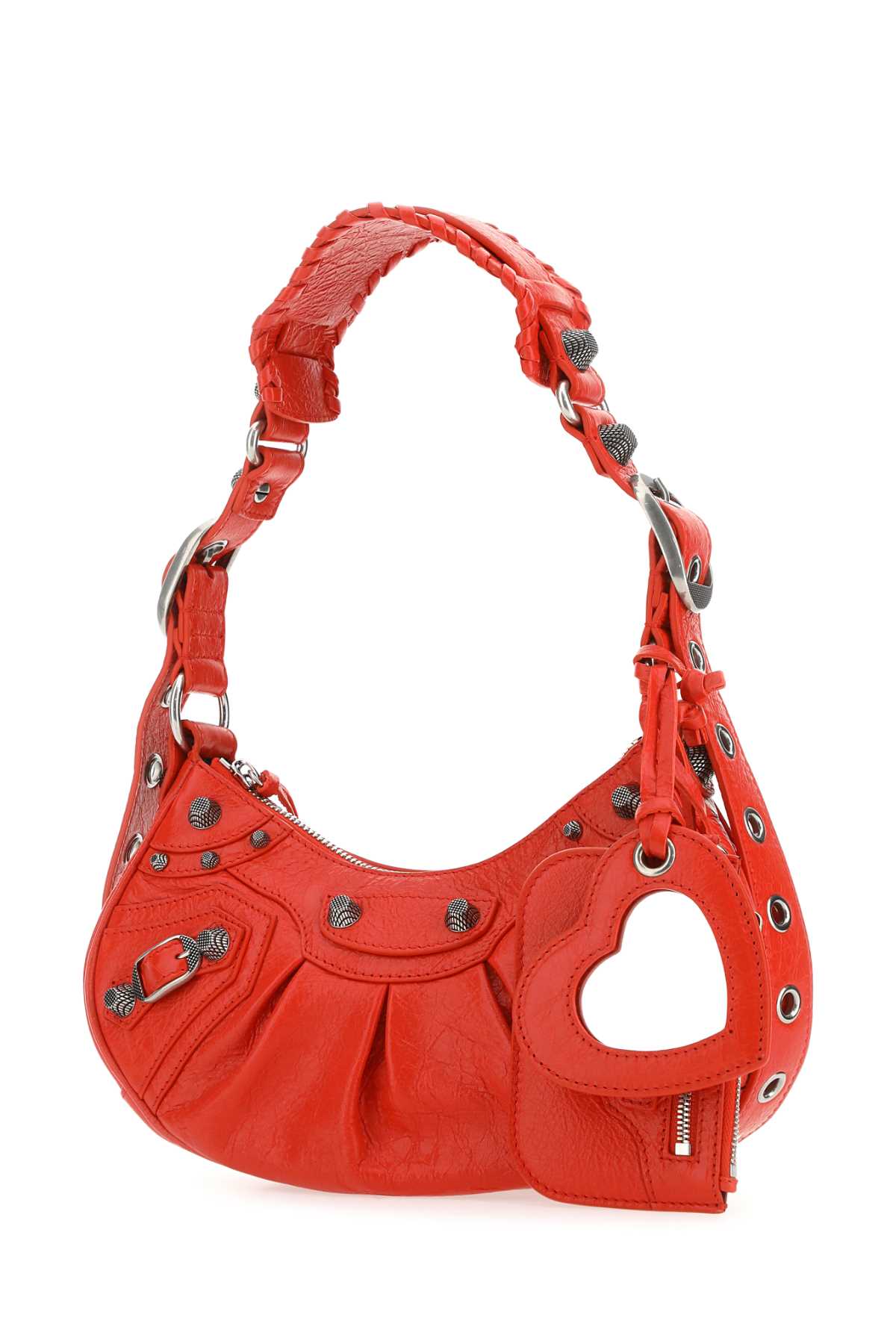 Shop Balenciaga Red Nappa Leather Le Cagole Xs Shoulder Bag In 6534