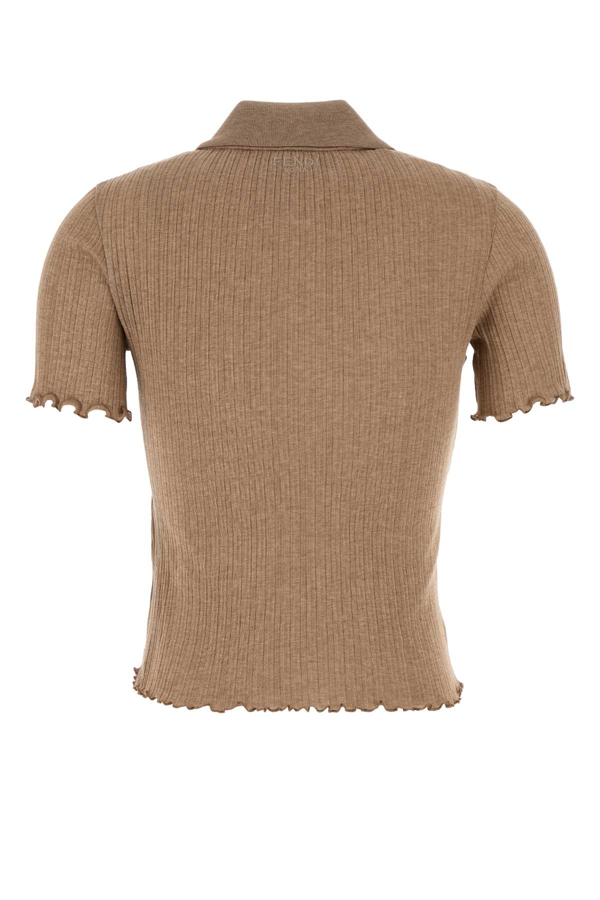 Fendi Women Floral Embroidery Polo Shirt