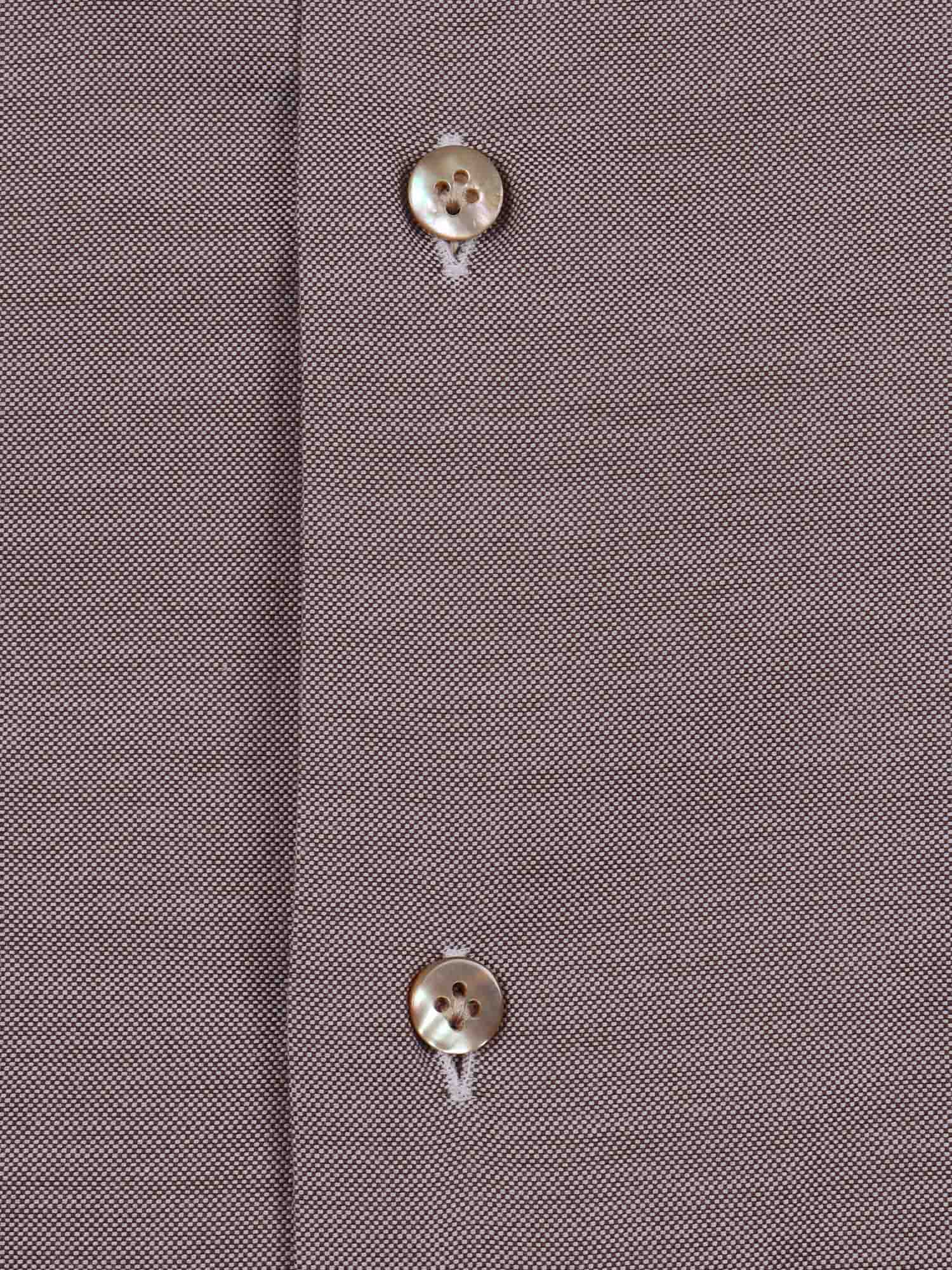 Mazzarelli Oxford Cotton Slim Fit Shirt In Brown