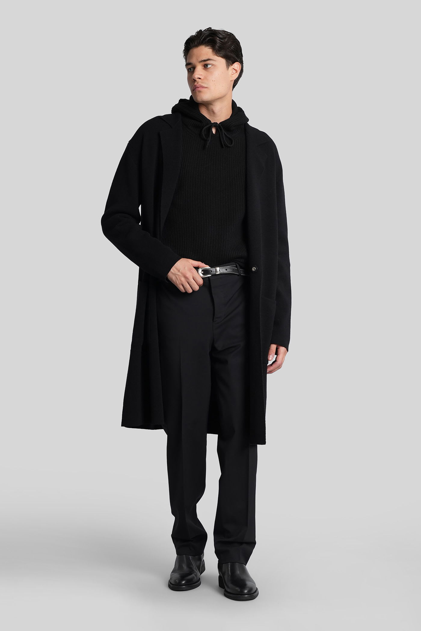 Tagliatore Hunter Sweatshirt In Black Wool In Black