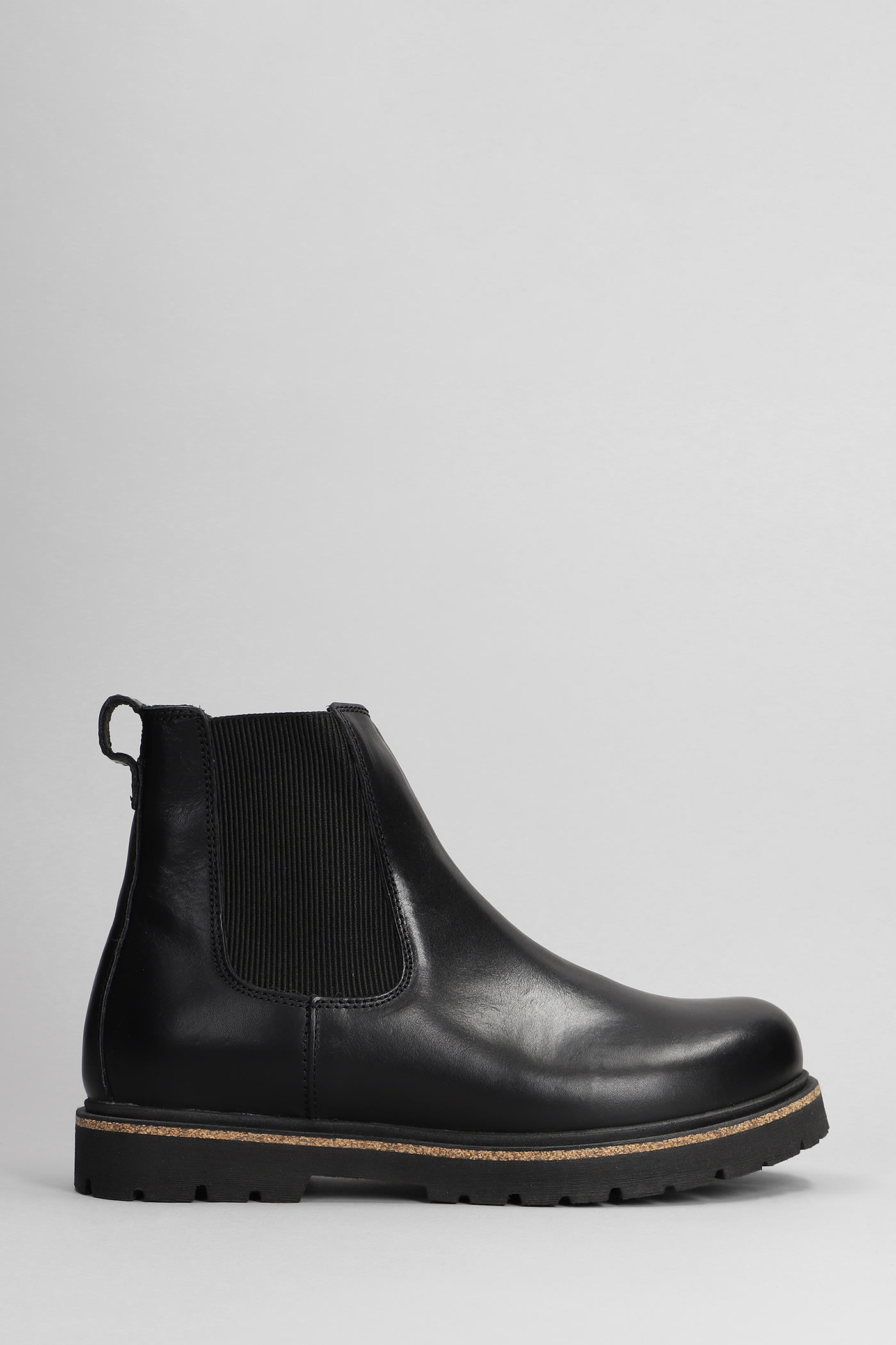 Shop Birkenstock Highwood Combat Boots In Black Leather